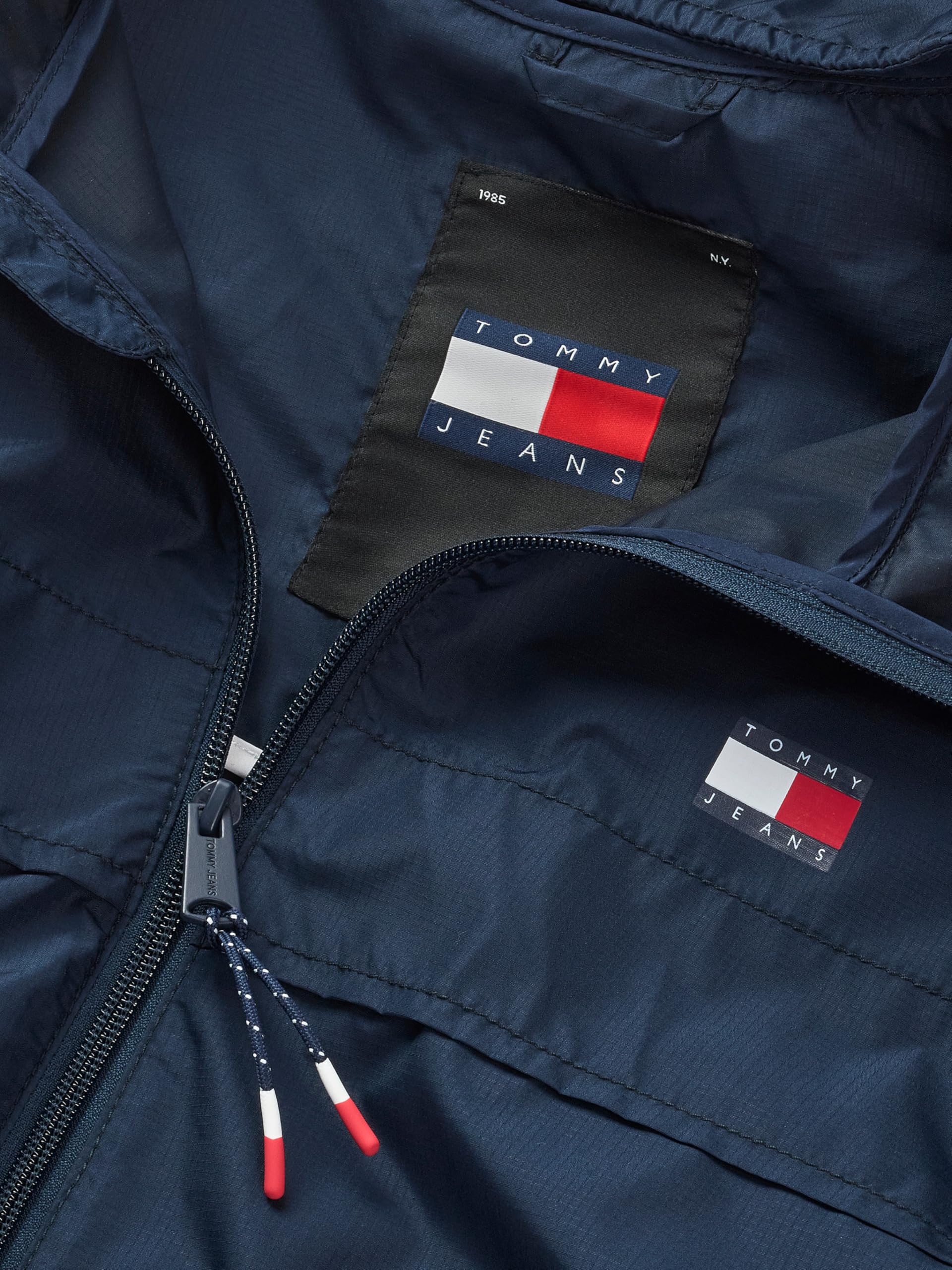 Tommy Jeans Uomo Giacca a Vento Chicago con Cappuccio