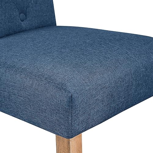 Miniatura 45 de Yaheetech Juego de 6 sillas de comedor tapizadas de tela con respaldo alto y patas de madera maciza para cocina, sala de estar, restaurante, estilo