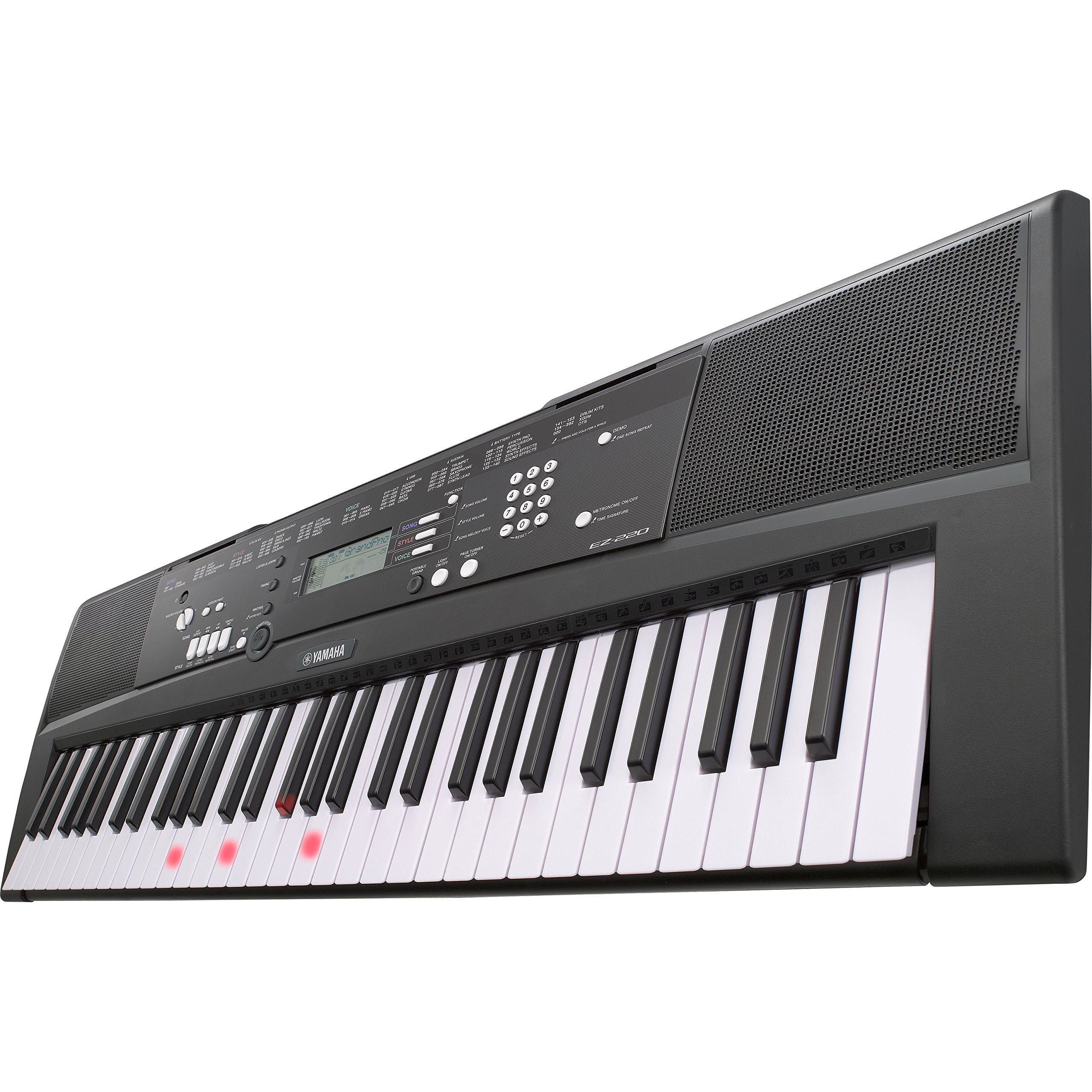 YAMAHA Digital Keyboard EZ-220 Tastiera Digitale Portatile Ottima per  Principianti, Connessione USB-to-Host con 61 Tasti Dinamici Luminosi e  Funzioni di Apprendimento, Nero : Amazon.it: Strumenti Musicali