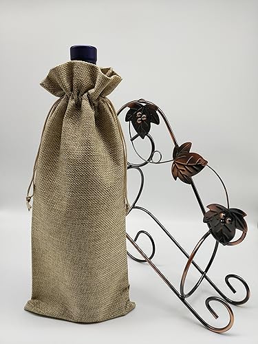 Miniatura 2 de Ankirol 10 bolsas de vino con cordón, bolsas de arpillera para botellas, embalaje de regalo, 6 x 14 pulgadas, bolsas reutilizables para vestidos