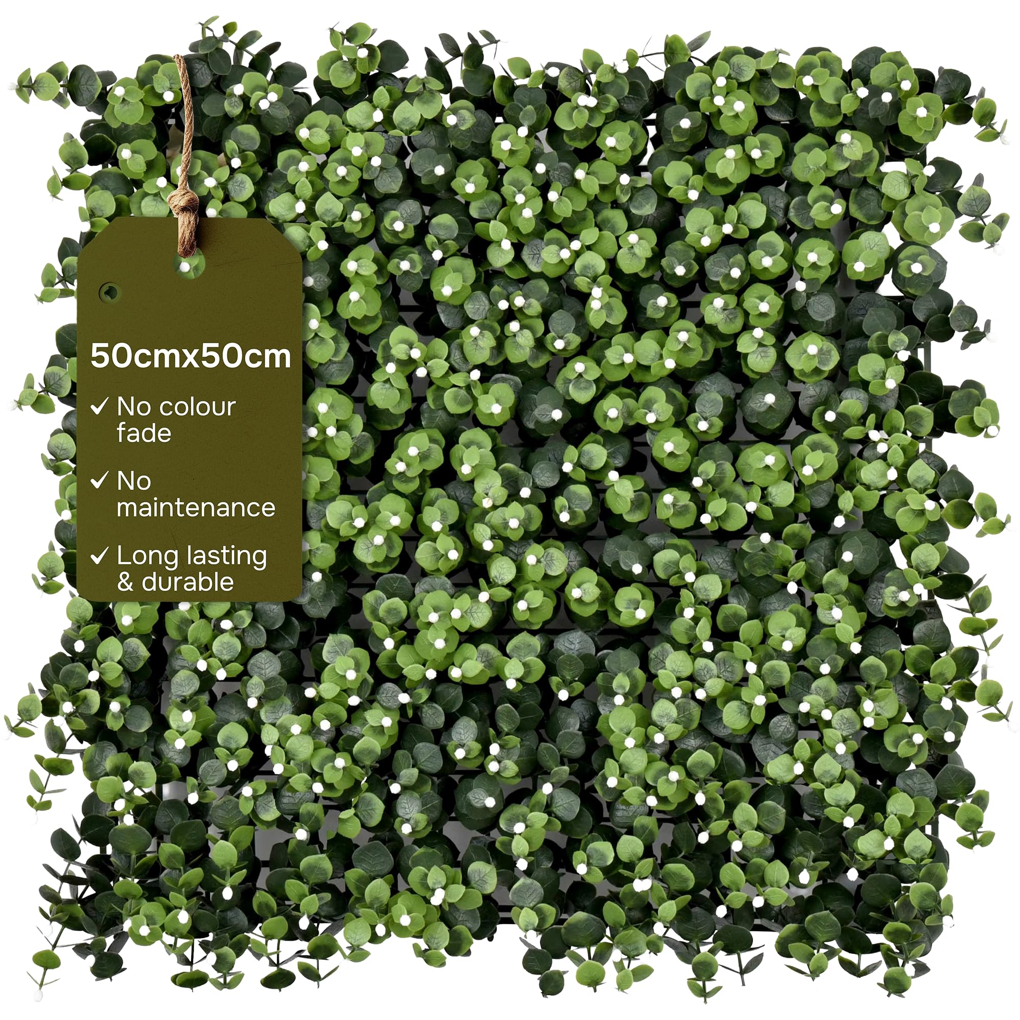 Artificial Plant Wall Panels 50×50 cm – Indoor & Outdoor Artificial Hedge