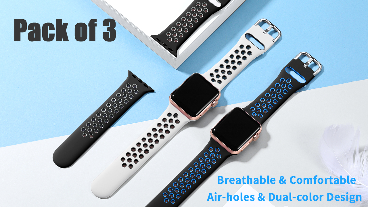 Amazon.com: Lerobo 3 Pack Sport Bands Compatible with Apple 