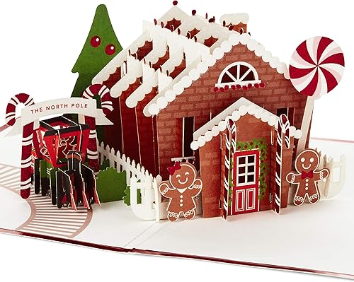 Hallmark Signature Tarjeta de Navidad desplegable de papel (jengibre)
