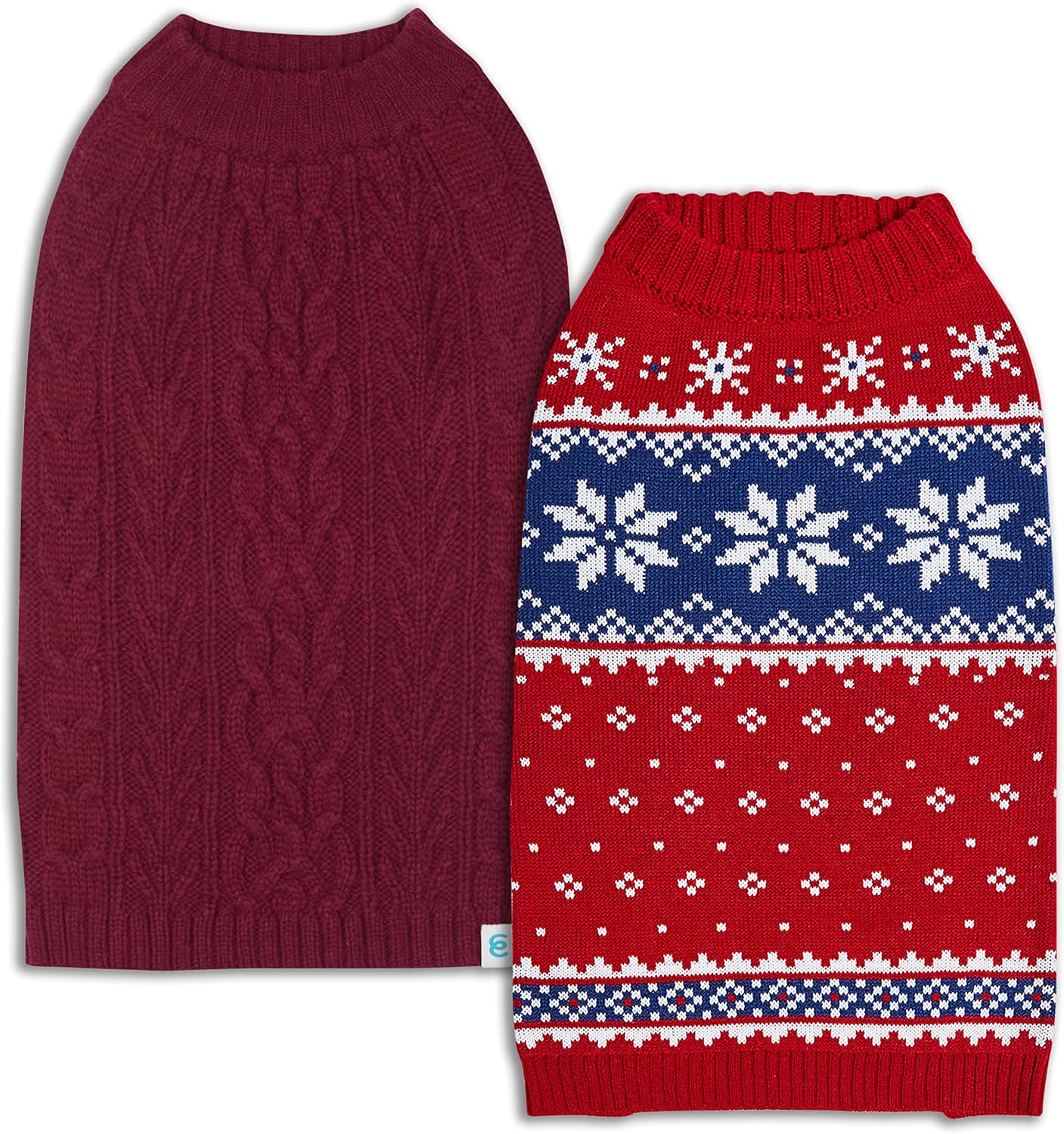 Blueberry Pet Sweater Bundle Set - Two 22 inch Dog Sweaters