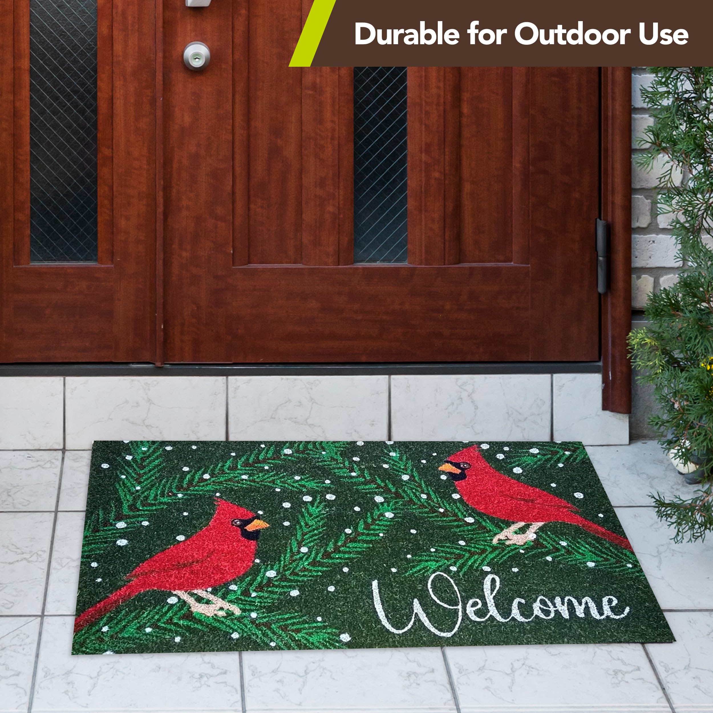 Briarwood Lane Welcome Home Winter Kokosfaser Fußmatte 76,2 x 45,7 cm – Außenteppich – Fußmatte für den Außenbereich – Fußmatte für den Außenbereich – Fußmatte für den Innenbereich – Winter-Fußmatte