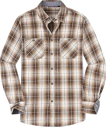 Alex Vando Mens Button Down Shirts Regular Fit Long Sleeve Casual Plaid Flannel Shirt