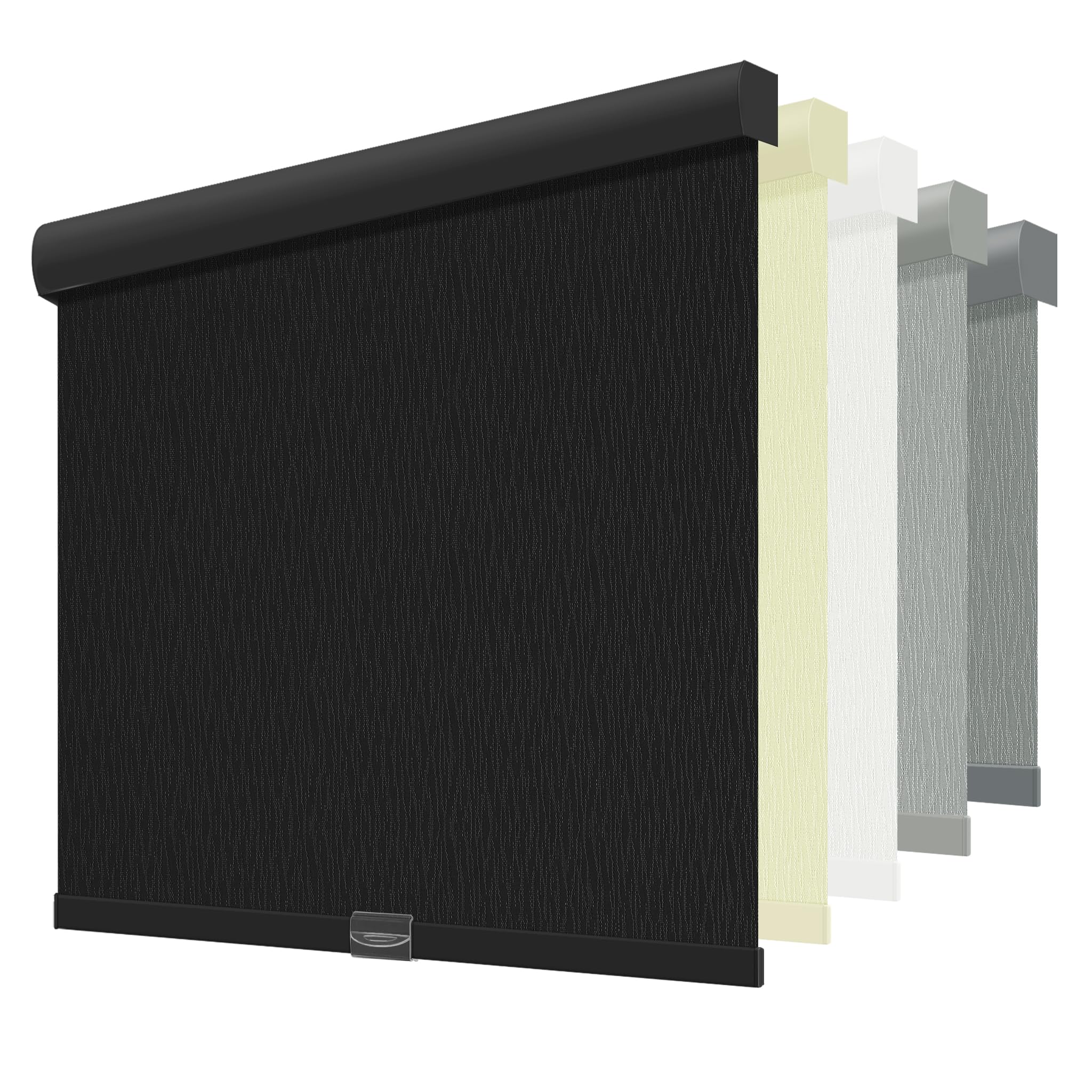 similar to..chrisdowa cordless blackout roller shades for windows, striped free-stop window blinds with privacy, thermal insulated window shades for home, office and door. black, 20" w x 72" h