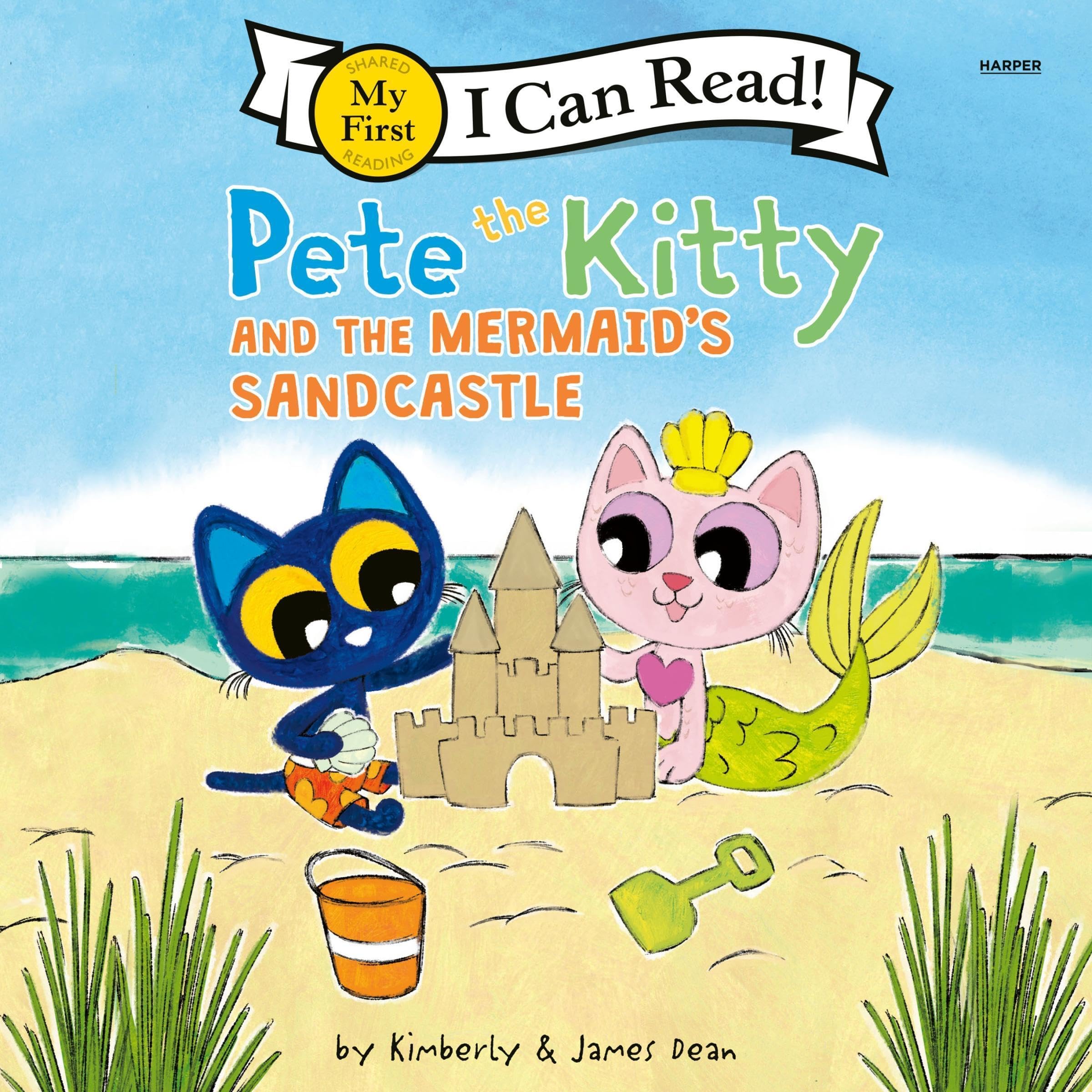 Cover art for Pete the Kitty and the Mermaid's Sandcastle