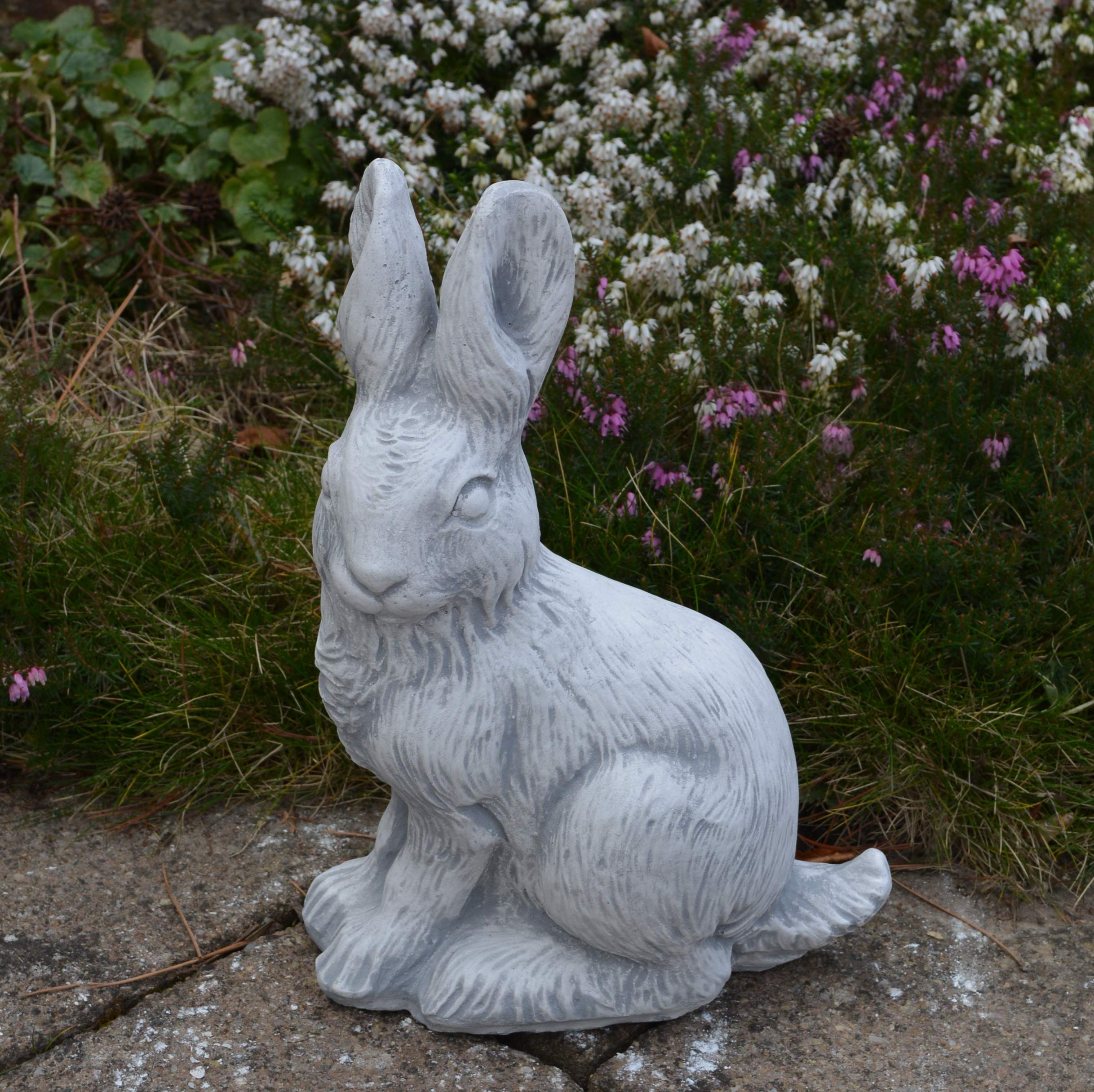 Naturgeist Kantensitzer Steinfigur – 42 Cm Hoch, 14 Kg, Frostsicherer Steinguss Für Garten & Terrasse