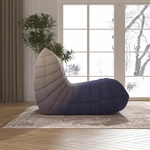 Miniatura 7 de Puf, silla de chimenea, sofá grande para adultos, puf para adolescentes, con espuma cómoda de alta densidad, con espuma viscoelástica, puf para sala