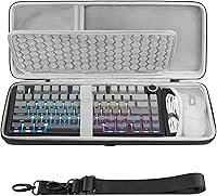 Vista 7 de GEEKRIA Estuche de transporte combinado de teclado y mouse con 75 %, compatible con AULA F75 Pro/S75 PRO, Keychron K2 versión 2/Q1 HE, ASUS ROG