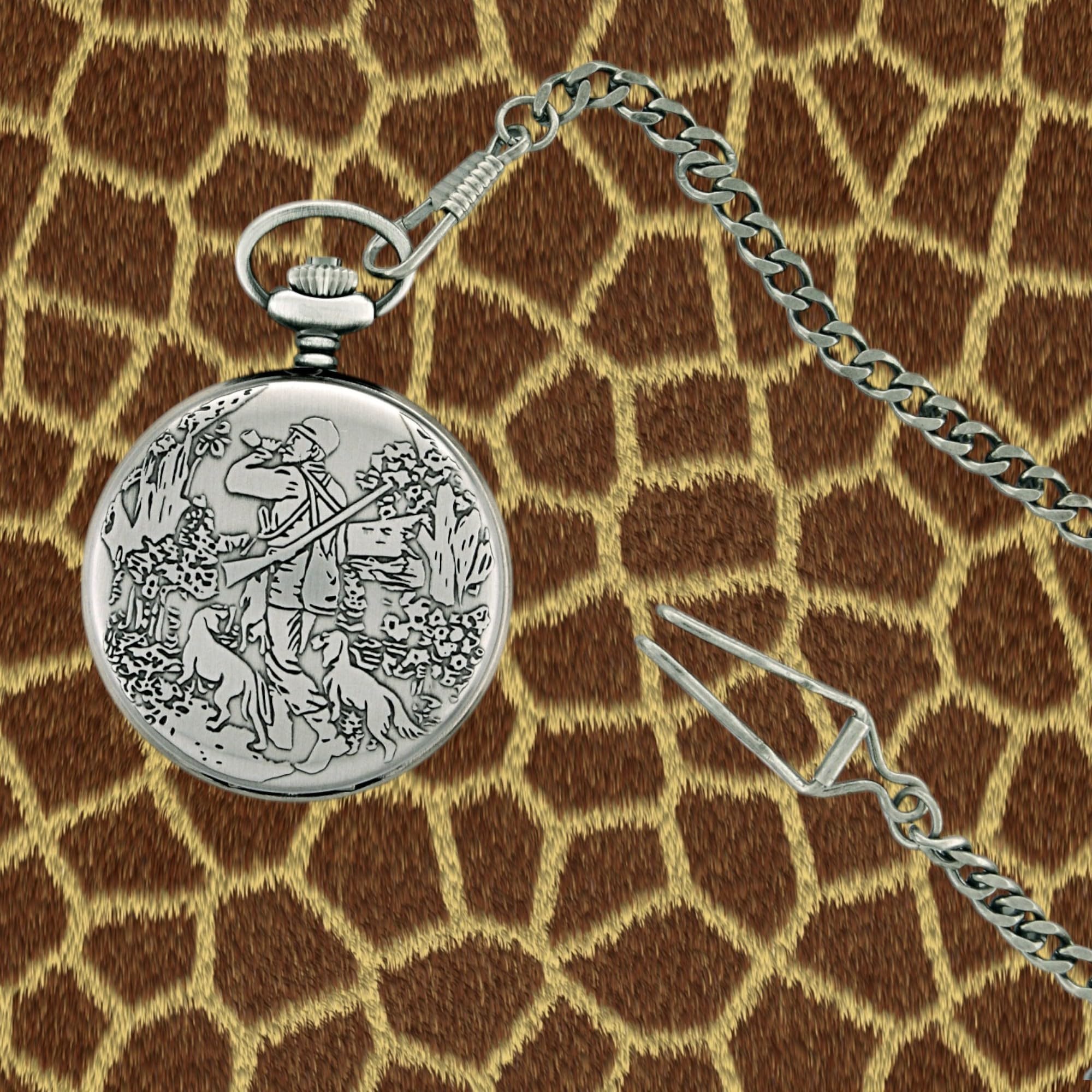 Pierre Bonnet Orologio da Tasca Vintage Catena – Movimento al Quarzo, Cassa Incisa, Idea Regalo per Pensione o Collezionisti