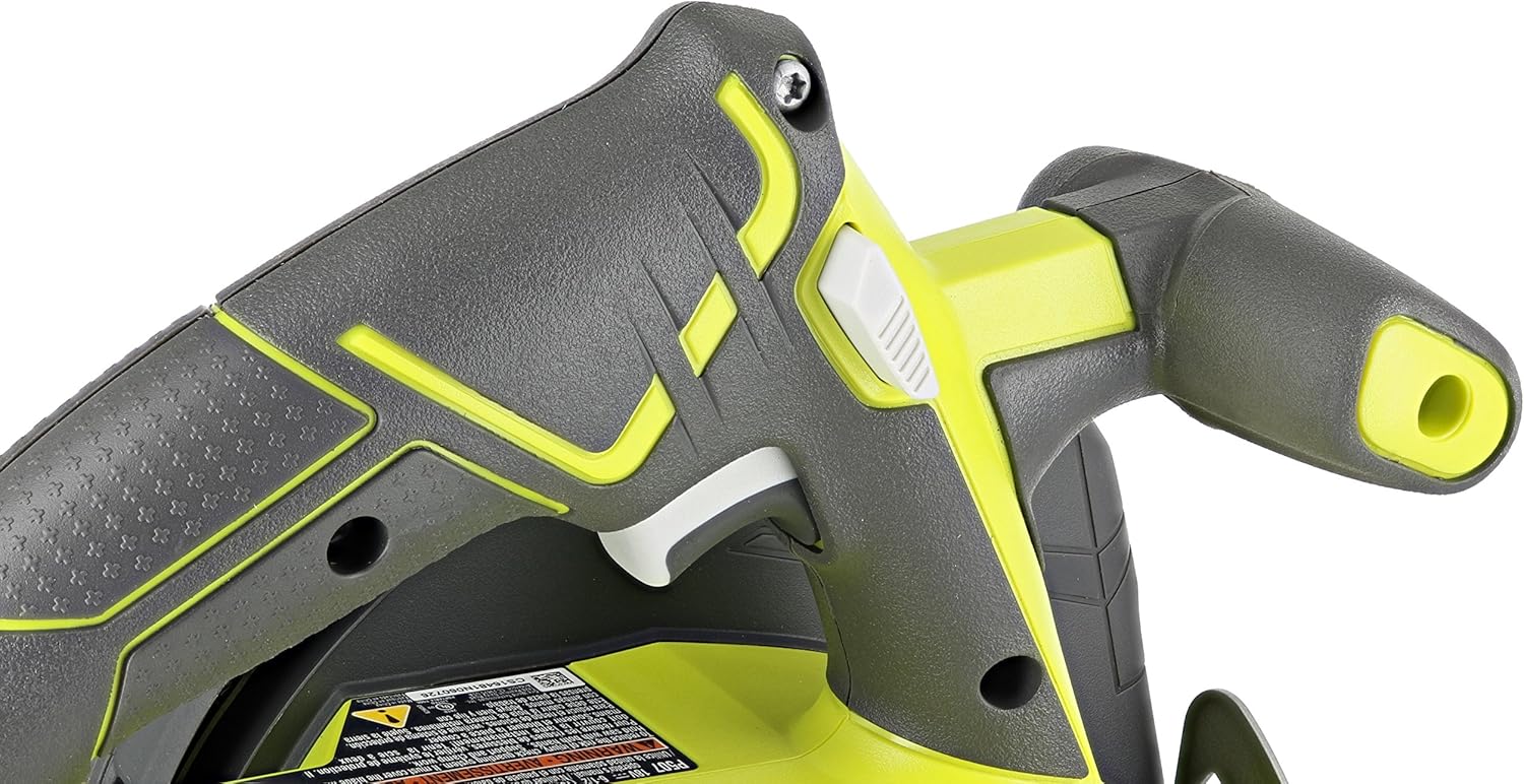 Close-up of Ryobi P507 handle and trigger