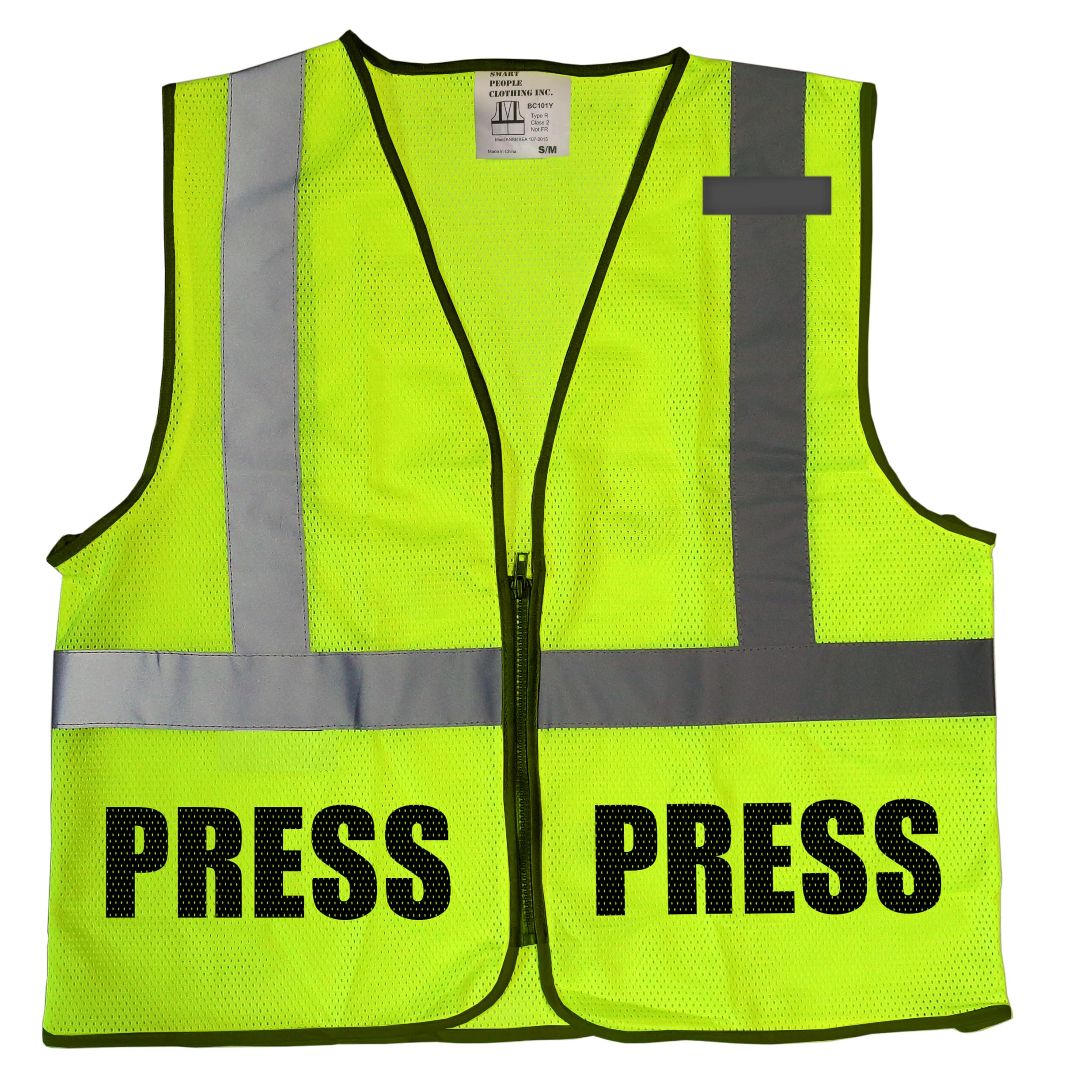 Qraphic Tee Press Safety Vest, News Reporter Vest, Journalist Vest, Media Vest