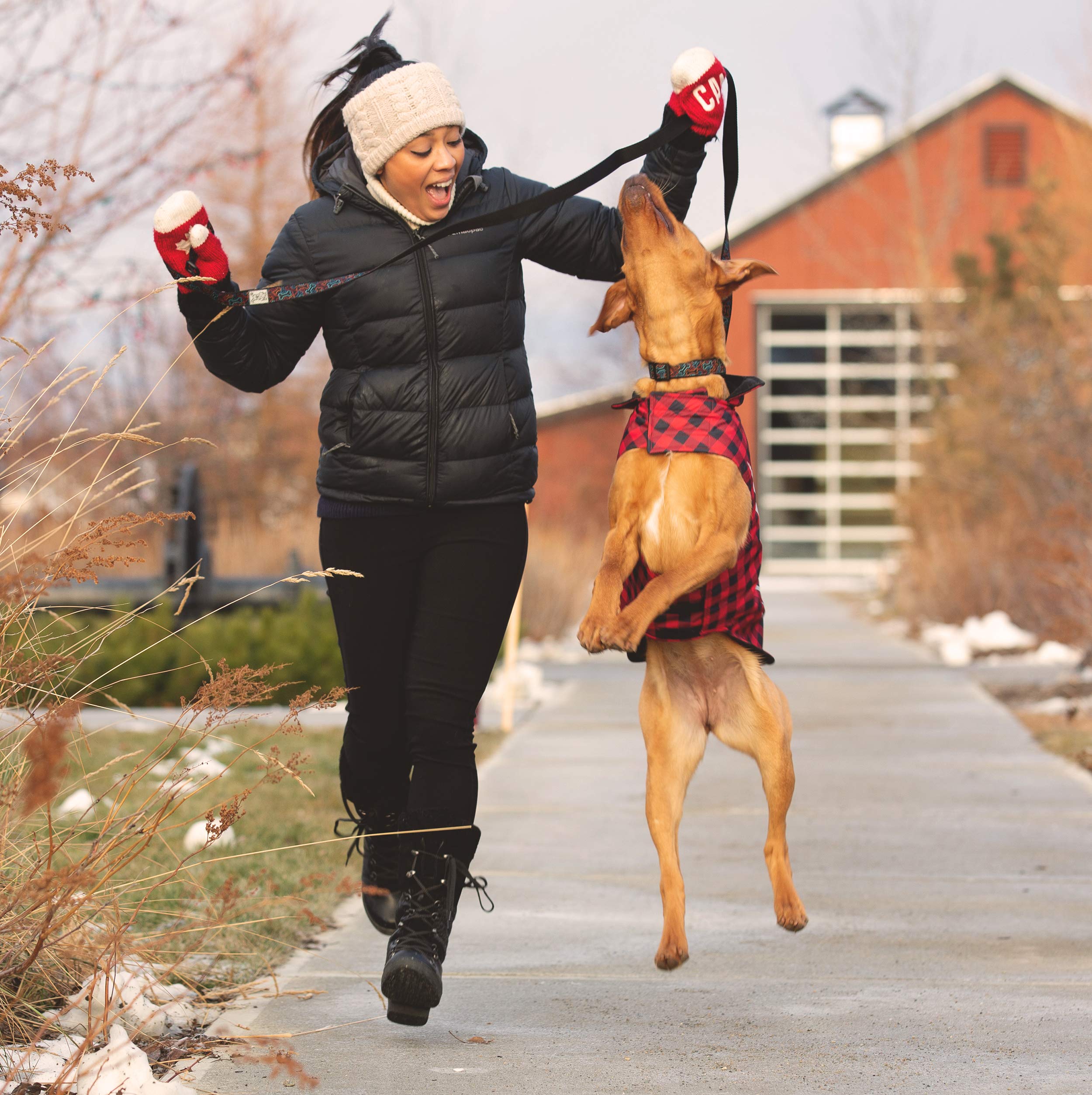 RC Pet Shasta Fleece Lined Dog Coat - Red Buffalo Plaid Jacket