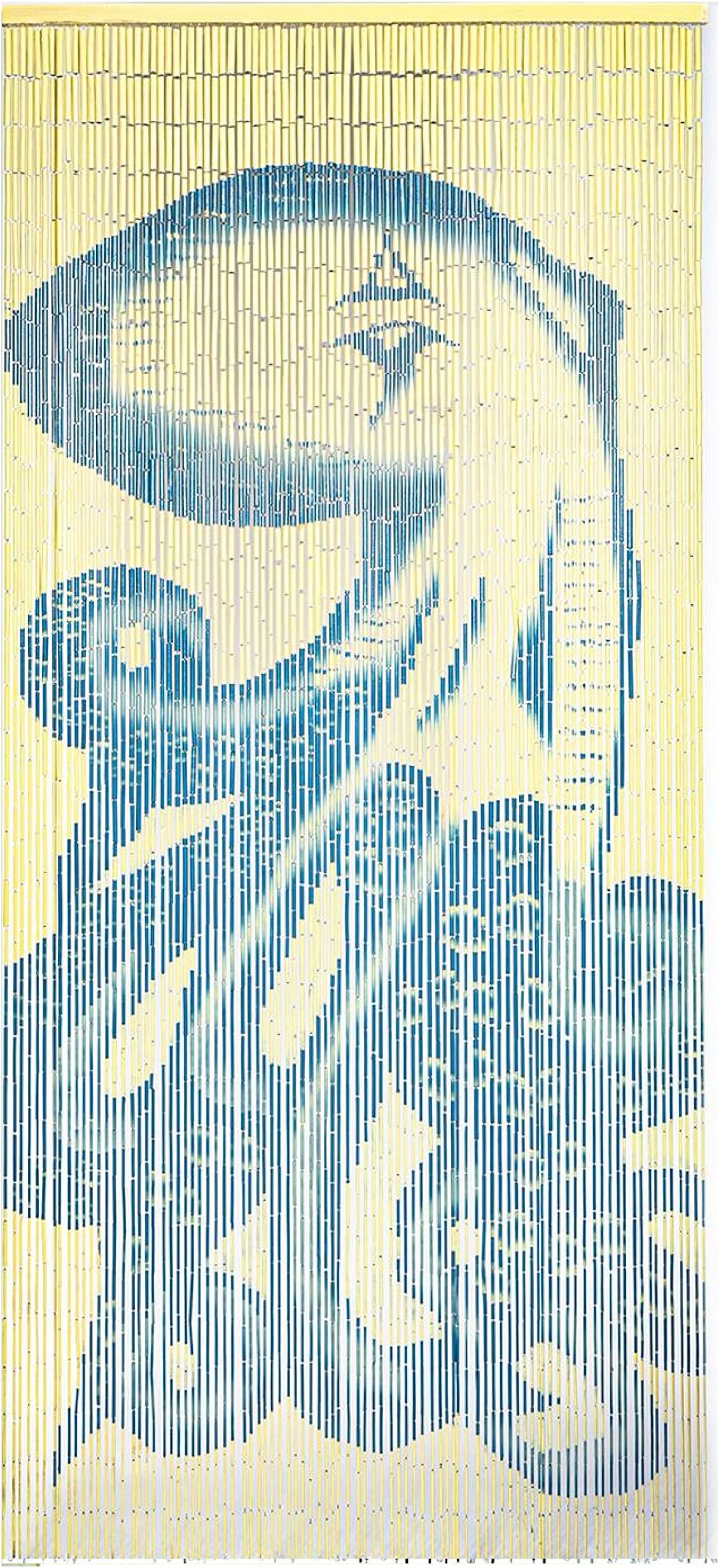 Octopus Bamboo Bead Door Curtain, Beaded Doorway Curtain, Bamboo Curtain for Door Decoration, Size 36 x 78 inches