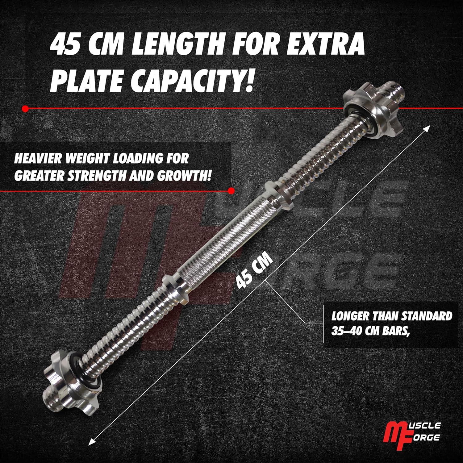 MuscleForge tyč na činky so závažiami