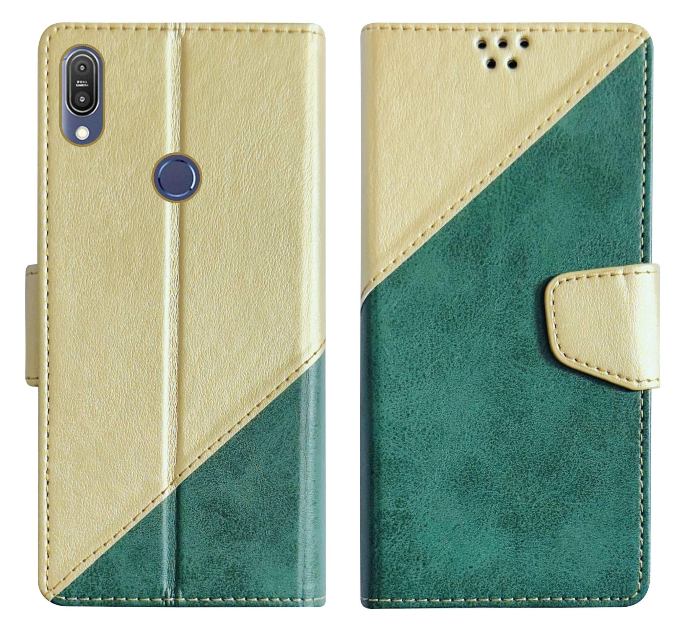SBMS Flip Cover for Asus Zenfone Max M2 Back Cover Case with Magnatic Closure | Inbuilt Stand | Card & Money Pocket (MultiGreen) (B0DHQQ4GR6) Amazon Price History, Amazon Price Tracker