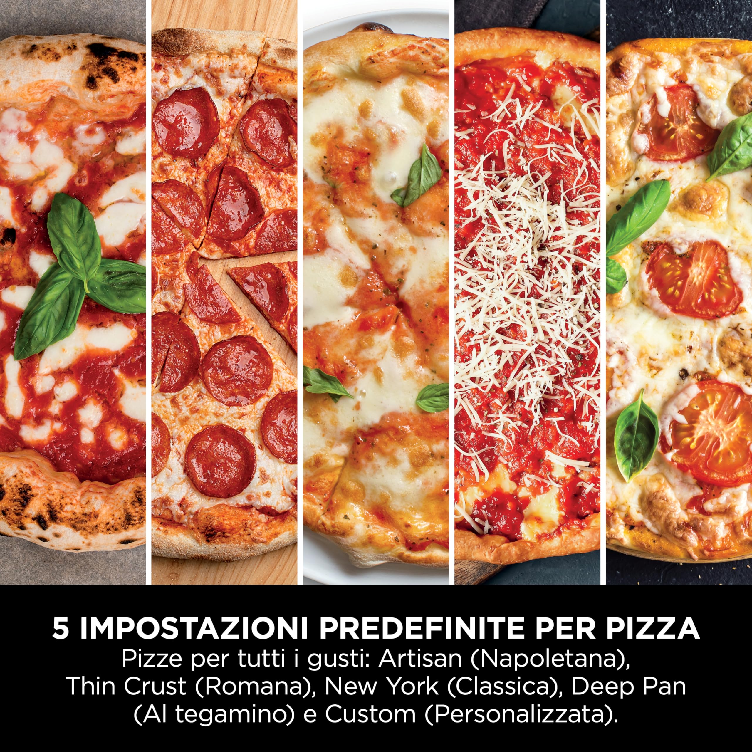 Ninja Artisan Forno elettrico per pizza e friggitrice ad aria MO201EU 30 cm