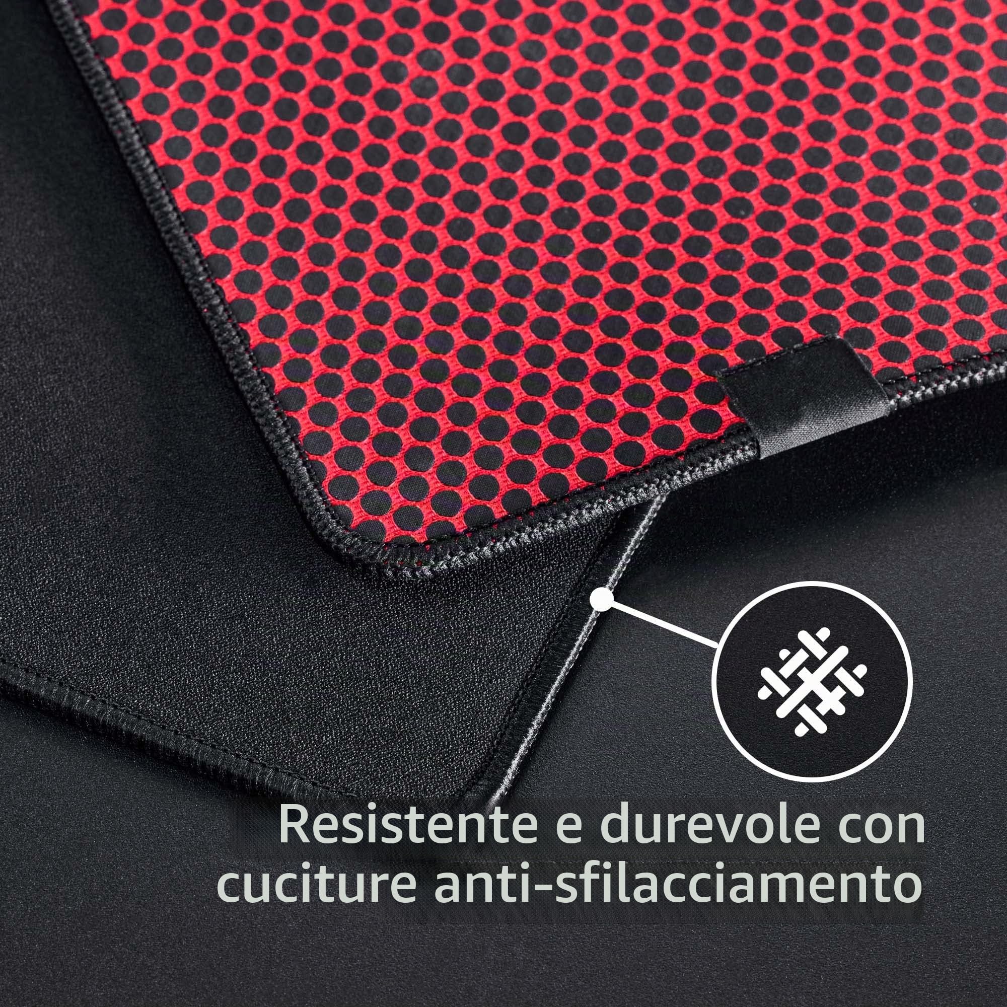HyperX Pulsefire Mat, Tappetino per Mouse da Gaming, Tracciamento di Precisione, Superficie in Tessuto Resistente, Cuciture Antisfilo, Fondo in Gomma Antiscivolo, Arrotolabile, Taglia XXL