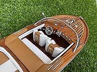 Vista 5 de vinacreations Modelo de Barco Nave de Velocidad Italiano de Madera 21" 52cm Lujo Hecho a Mano Decoración de Escritorio para el Hogar Totalmente
