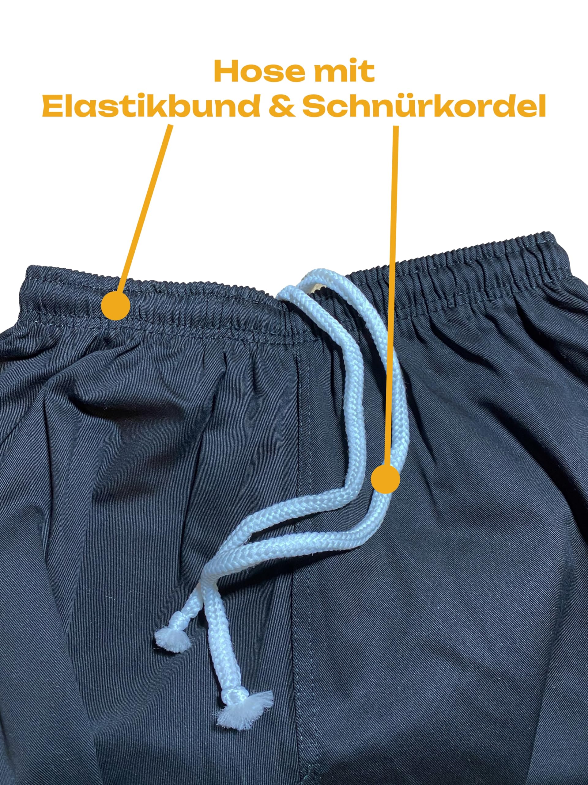 Kinder Karateanzug Kidoka II schwarz - Leichtes Kids Modell 8 oz Baumwolle - Karate Gi Set - Jacke Hose Gürtel - Einsteiger Anzug