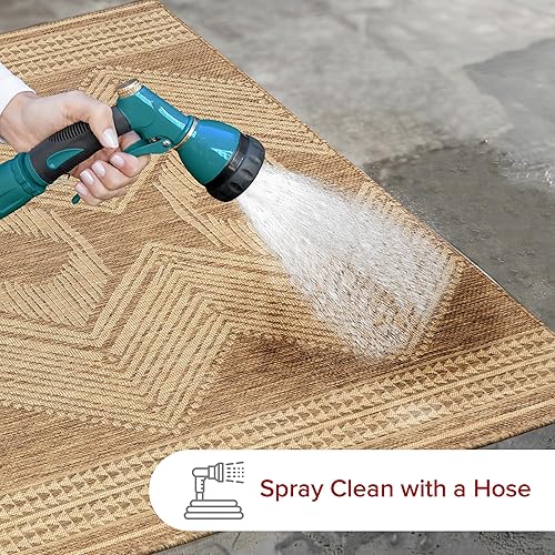 Miniatura 2 de nuLOOM Ranya - Alfombra tribal para interiores y exteriores