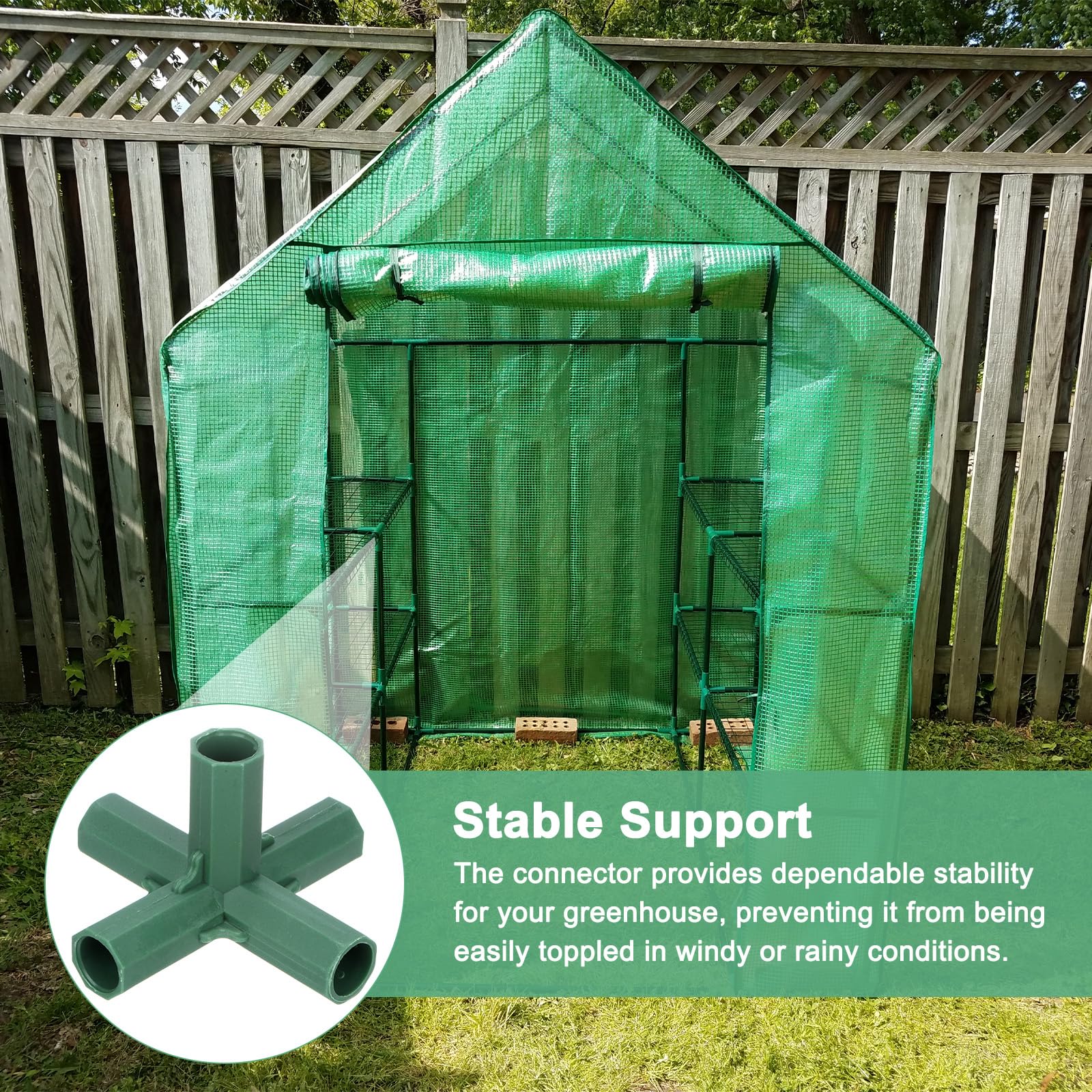 M METERXITY 4 Pcs 16mm Greenhouse Frame Building Connectors - Image 4