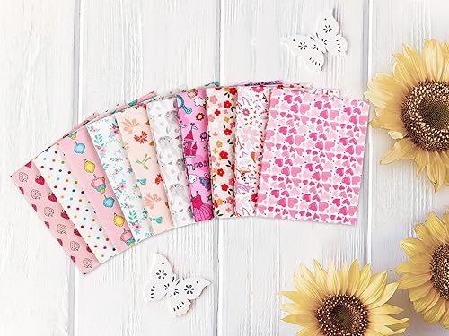 Vista 96 de Craftido -25 opciones: paquetes de tela de acolchado 100% algodón, 10 cuartos gruesos de 18 x 21 pulgadas, peso mediano de 5.2 onzas