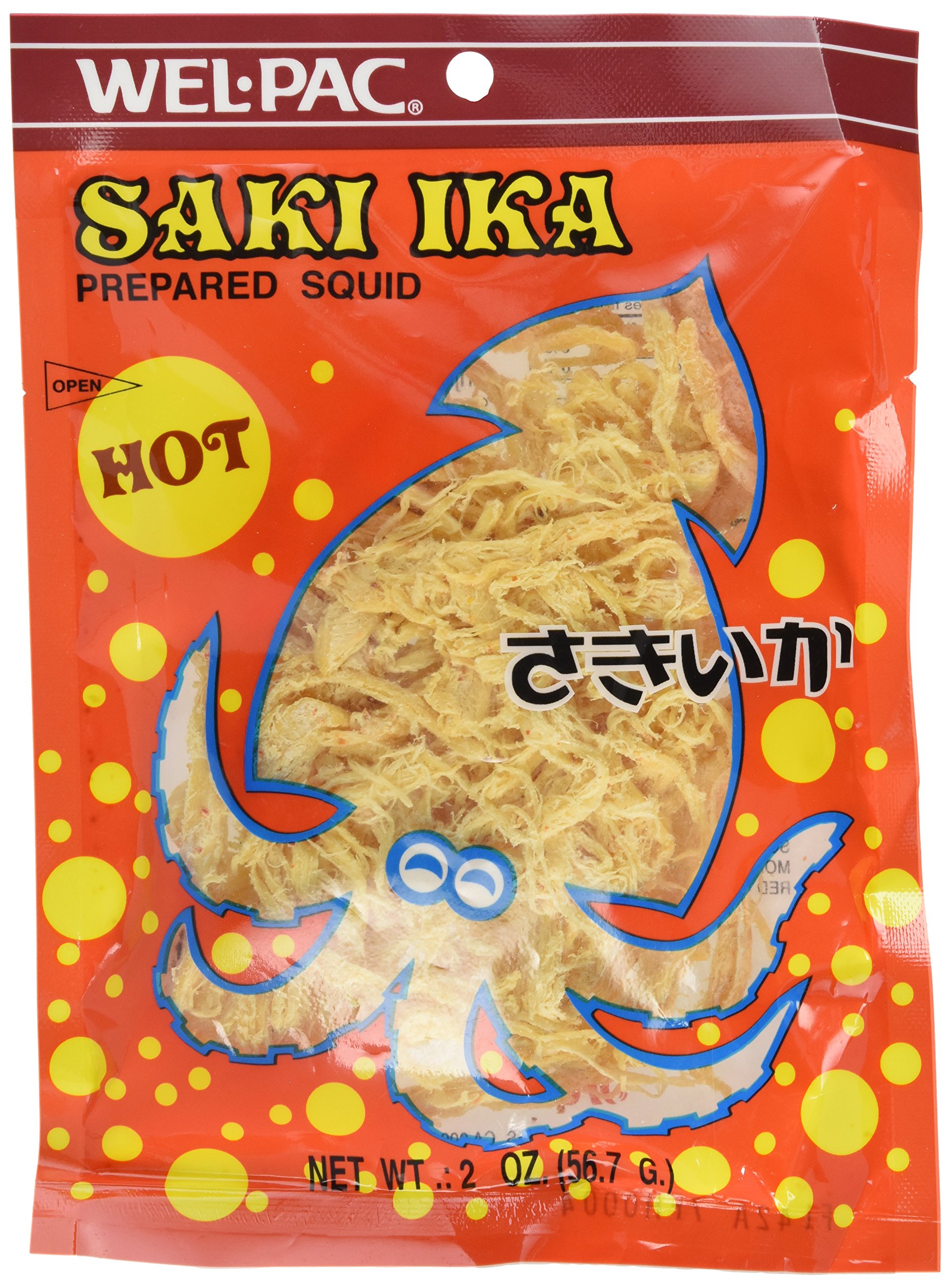 Wel Pac Cuttlefish Saki Ika - 2-Ounce Packs Of 6 Dried Seafood Snacks