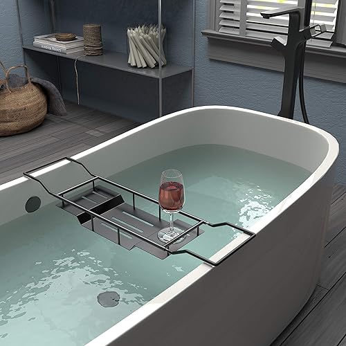 Miniatura 6 de Gatco 1418C - Organizador moderno para bañera, cromado, 28-37 pulgadas cromado,Negro mate,https:/ www.Yaxa/dp/undefined