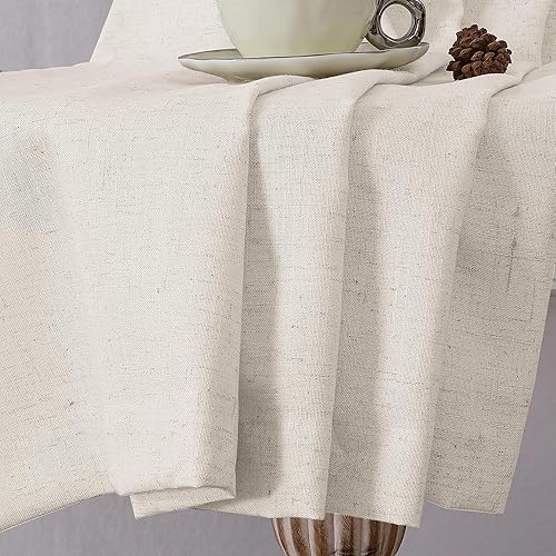 Miniatura 5 de H.VERSAILTEX Cortinas de lino de 84 pulgadas de largo para sala de estar, juego de 2 paneles, neutrales, modernas, para ventana de granja, cortinas