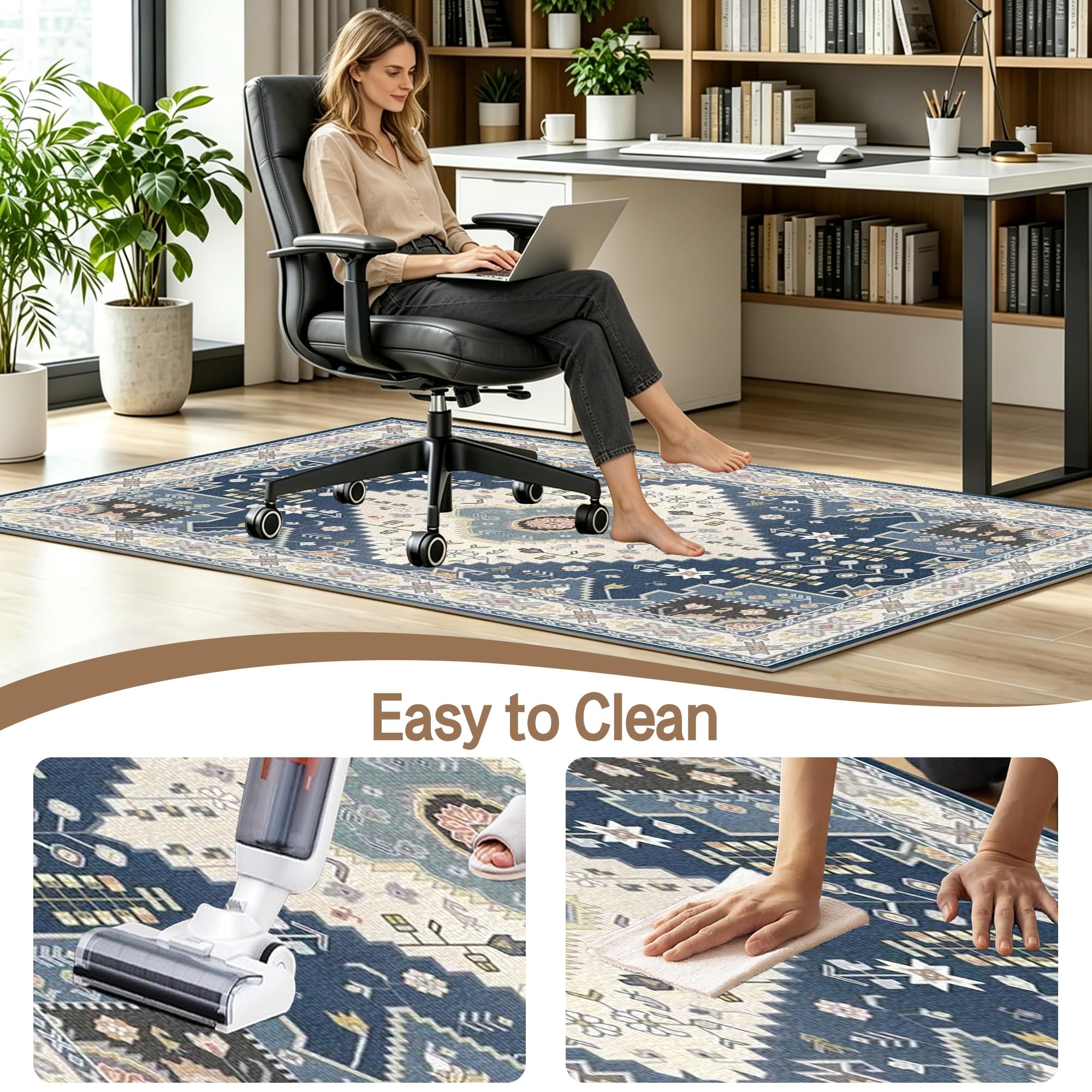Alfombrilla Protectora Suelo para Silla de Oficina Alfombra 200 x 220 cm