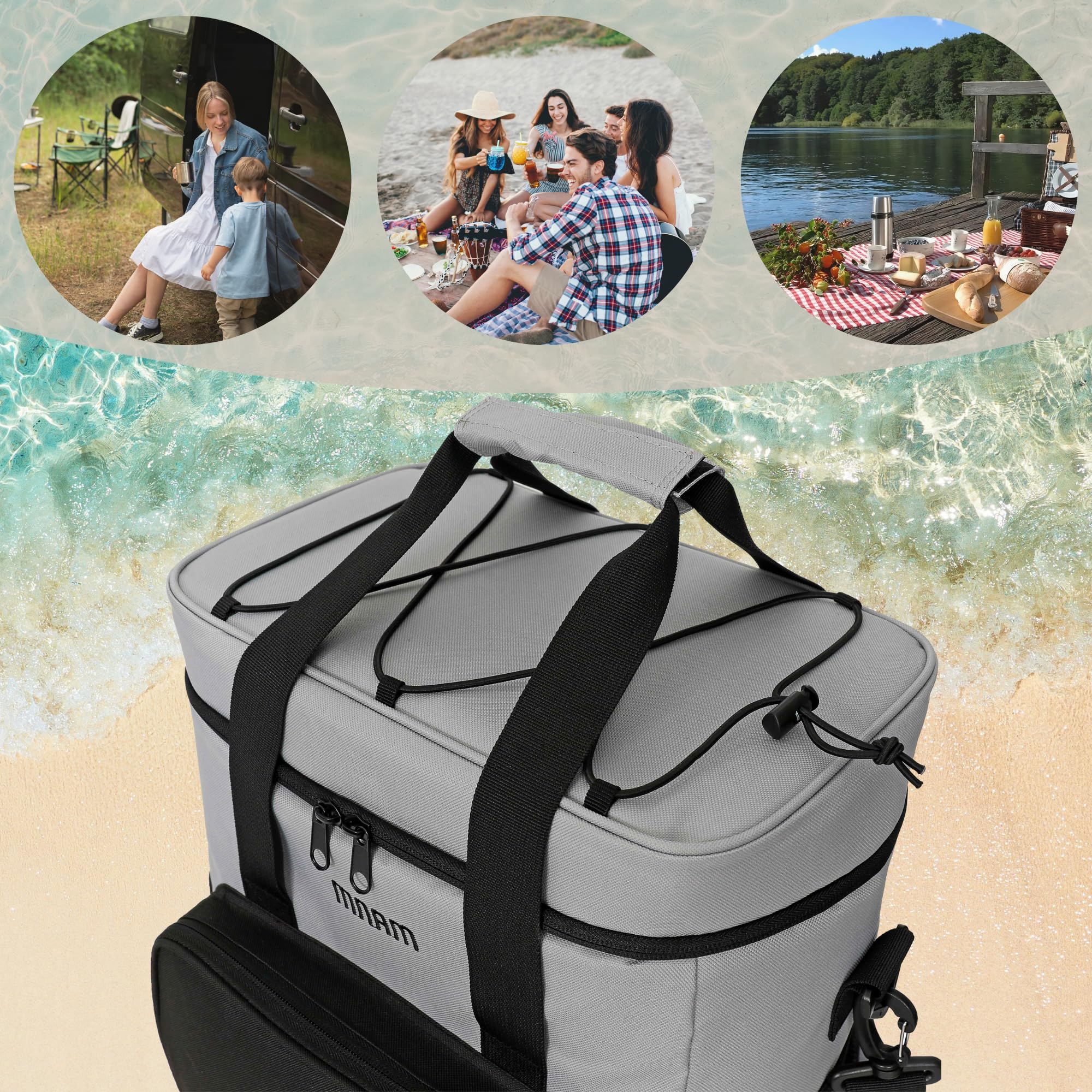 26L Borsa Termica Frigo portatile - Borsa Frigo Media Grande - Borsa Isoterma Porta Pranzo Grandi Dimensioni per Alimenti - Cooler Bag