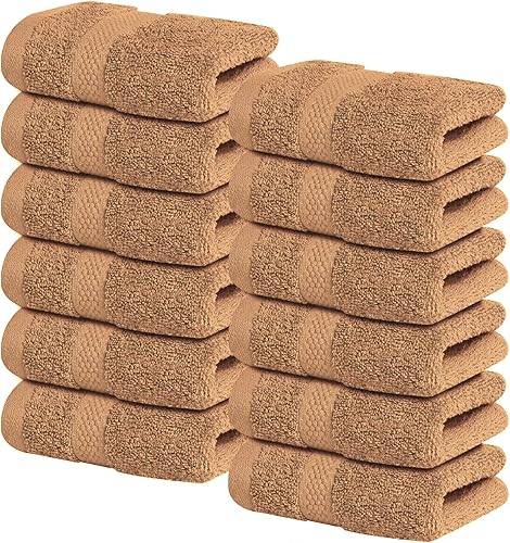 Miniatura 42 de Infinitee Xclusives Juego de 4 toallas de baño blancas de alta calidad para baño (27 x 54 pulgadas), toallas de baño 100% algodón hilado en anillo