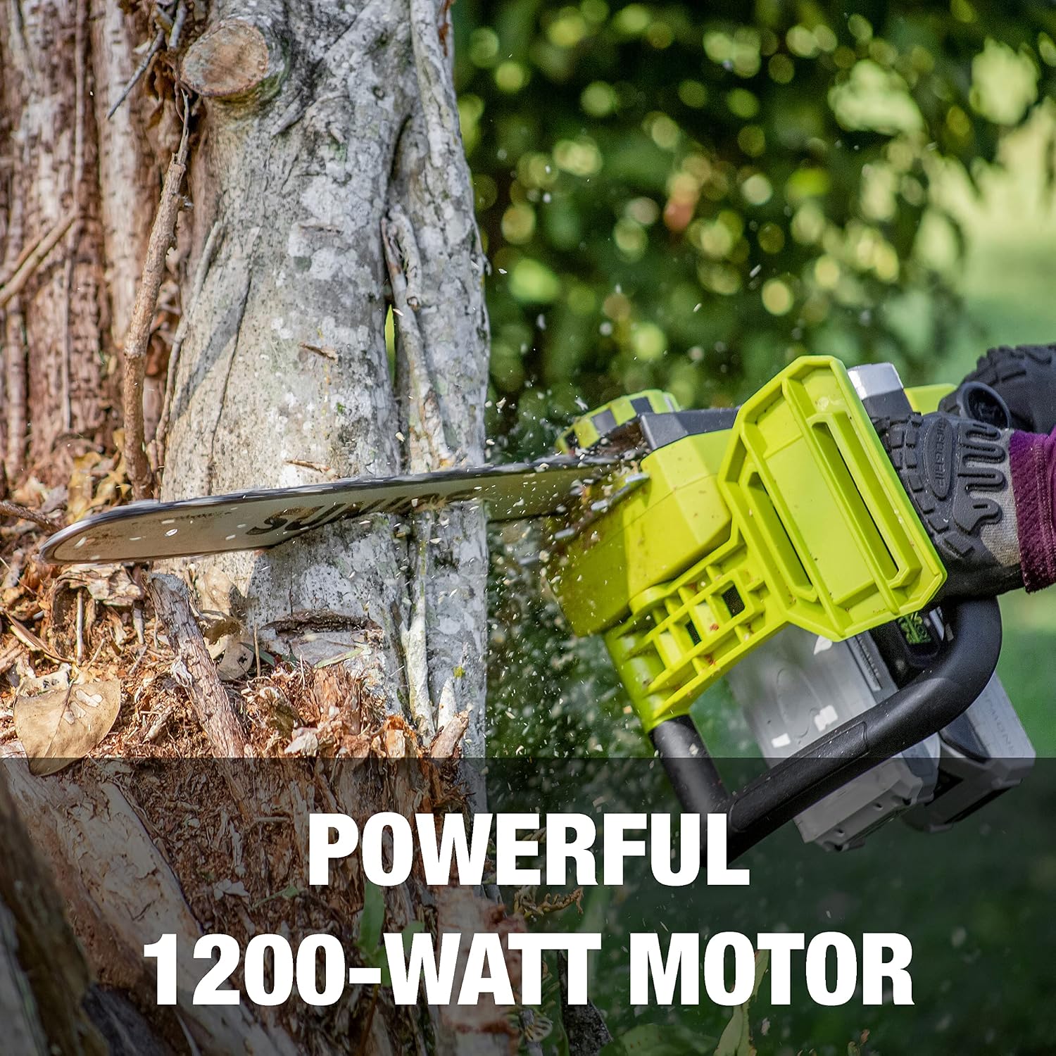 Sun Joe 24V-X2-CS16 48-Volt IONMAX Cordless Chain Saw 16-inch Kit, (w/ 2 x 2.0-Ah Batteries + Quick Charger)