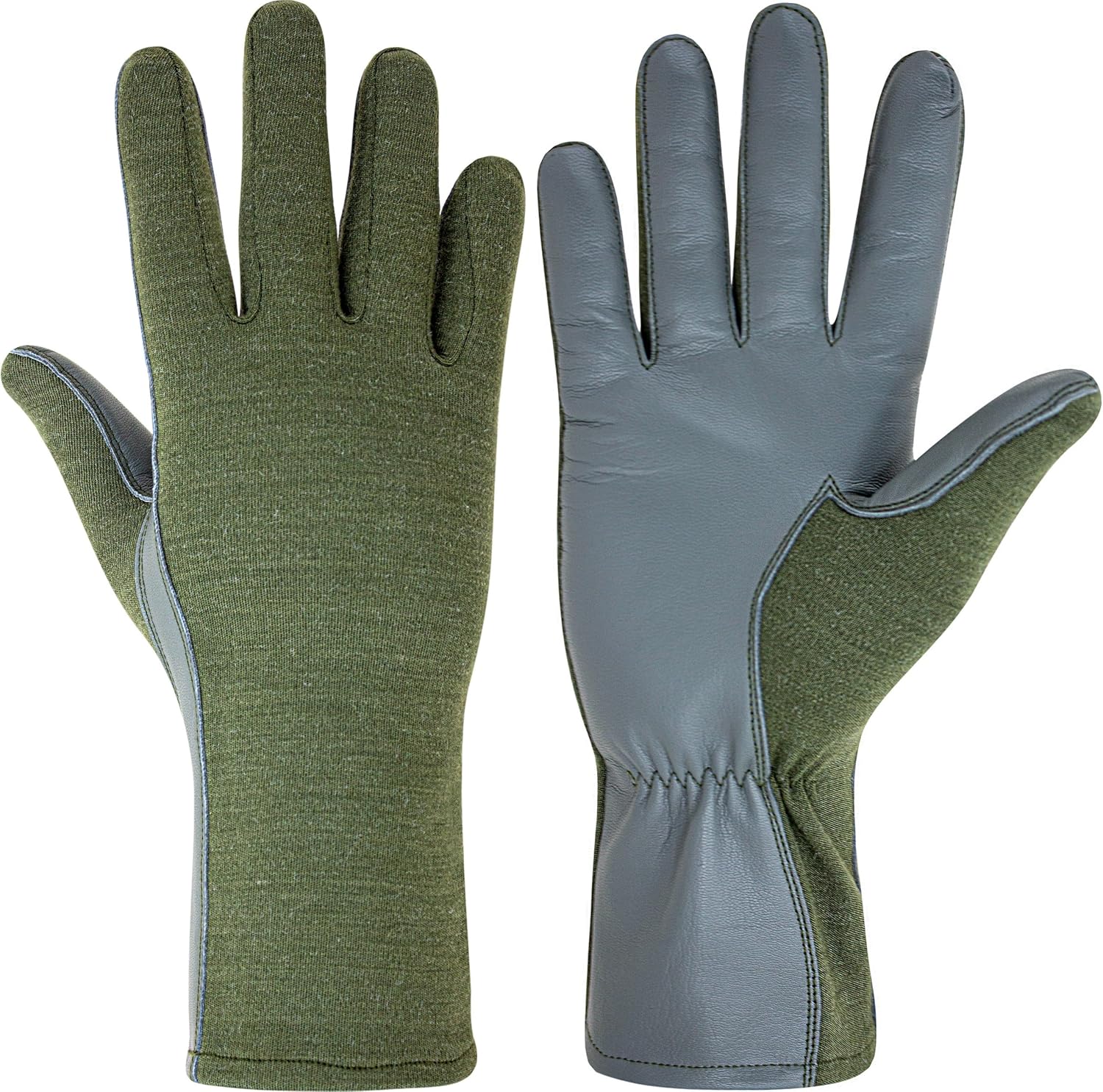 OUTDOOR NOMEX FLIGHT FLYER PILOT OPERATOR DUTY GLOVES BLACK, GREEN, TAN