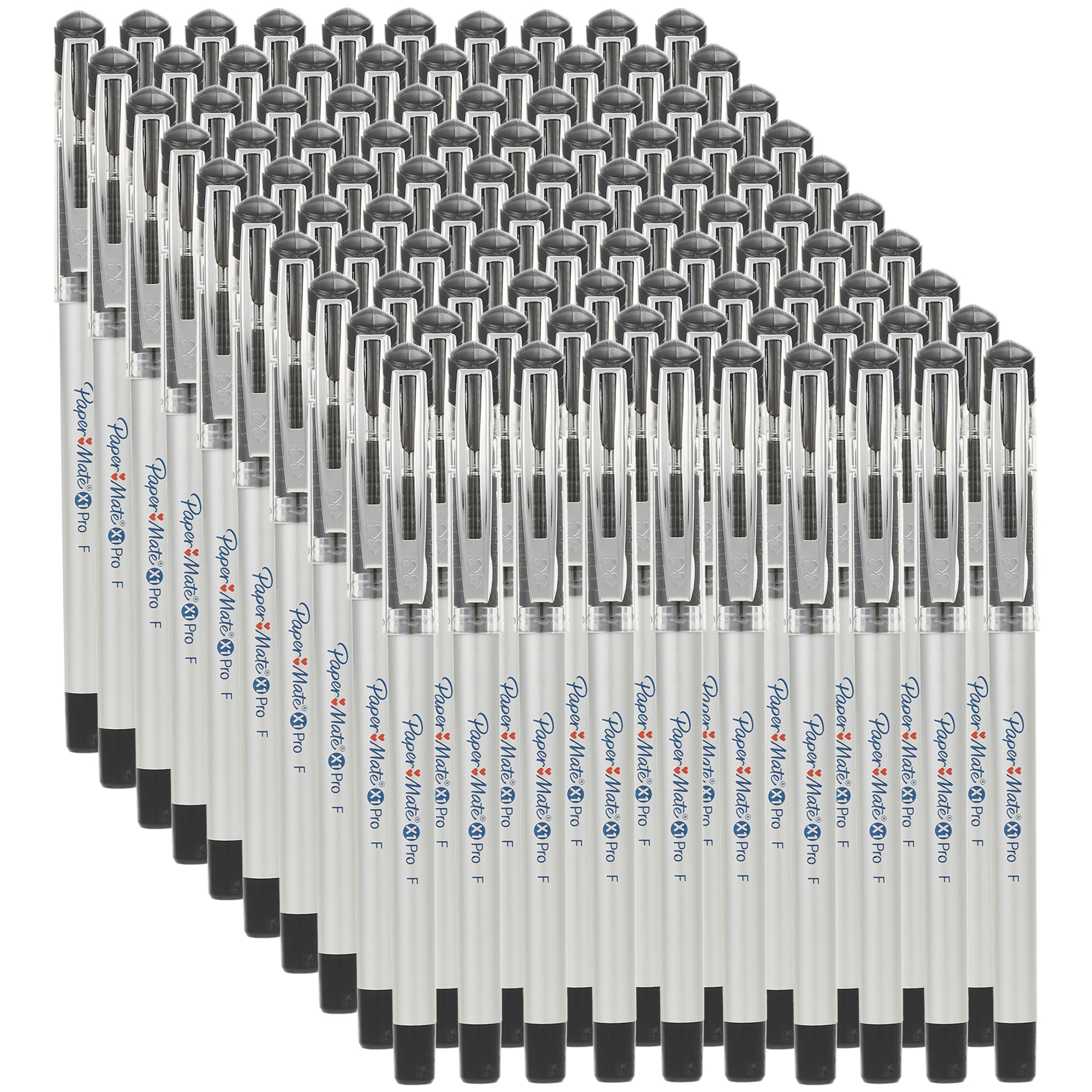URBNLIVING Gel Pens Bulk Pack, 0.5mm Fine Tip, Smooth Gel Ink, Comfort Grip - Ideal for School, Office, Colour-Coding, Editing, Study & Daily Writing - 100 Pcs (Black Ink)