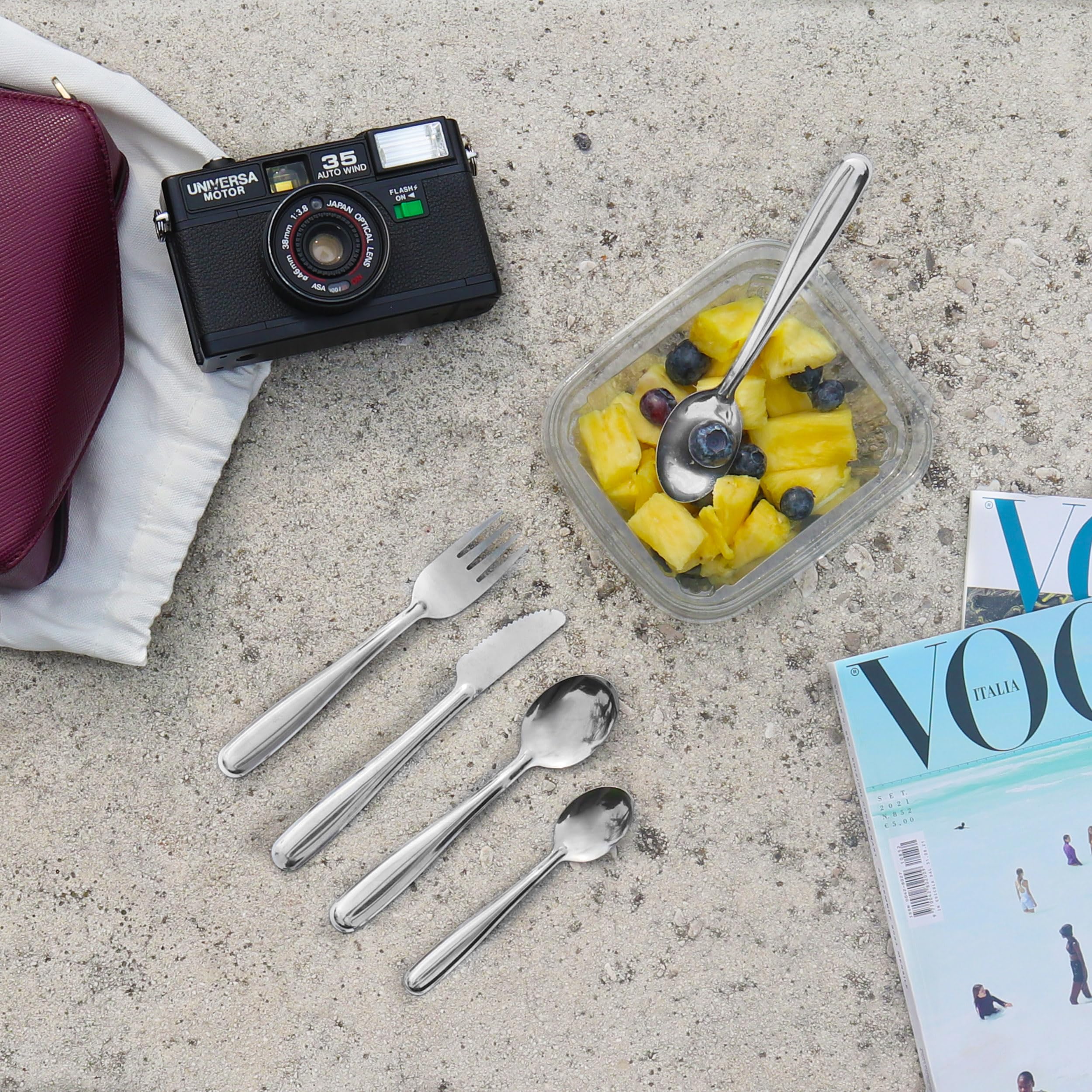 Set Stoviglie Di Carta Fuyit 200 Pezzi - Piatti E Posate Biodegradabili Per Feste - Foto 5