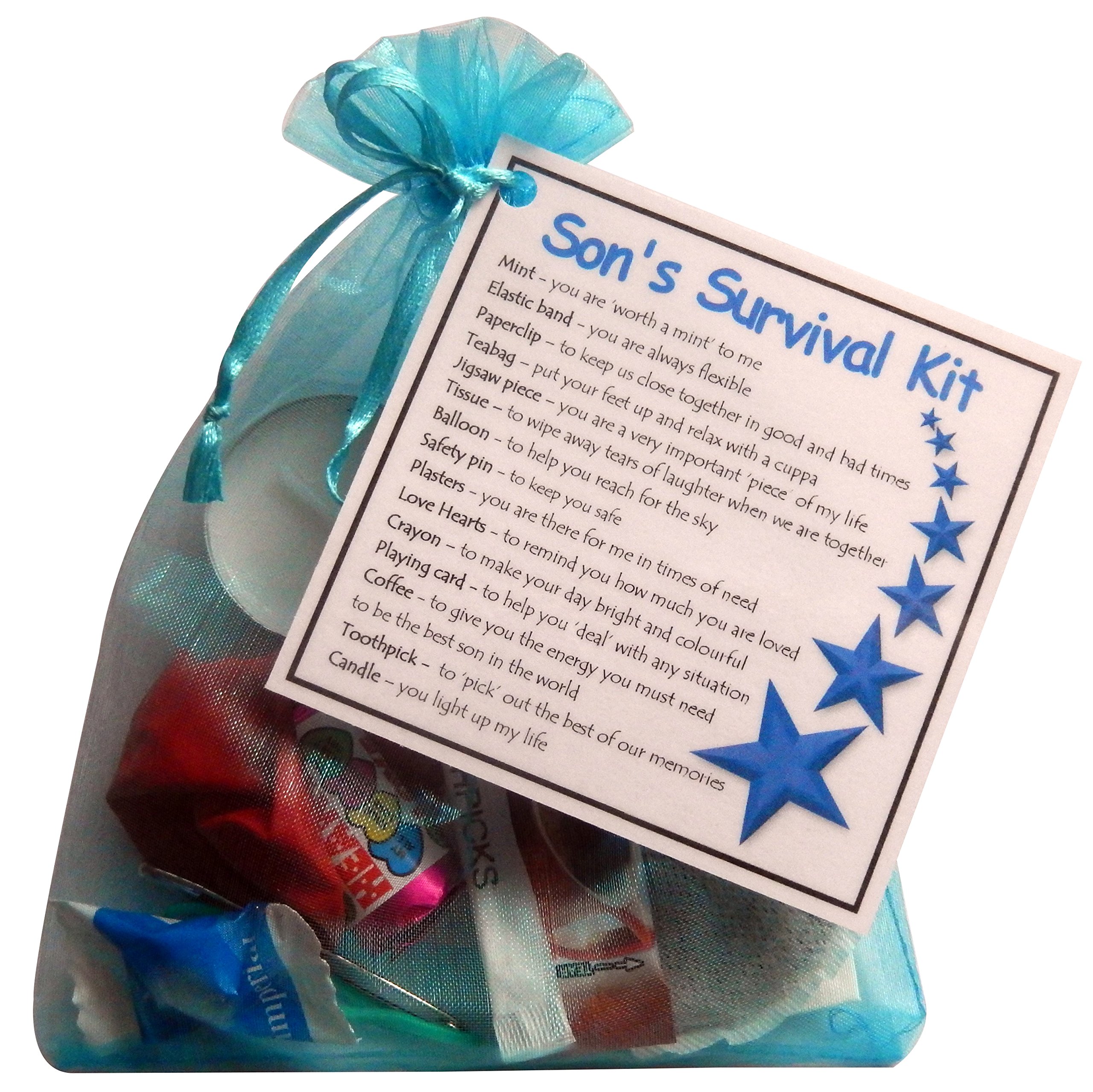 Smile Gifts Uk Blue Son's Survival Kit - Great Novelty Gift For Birthday Or Christmas