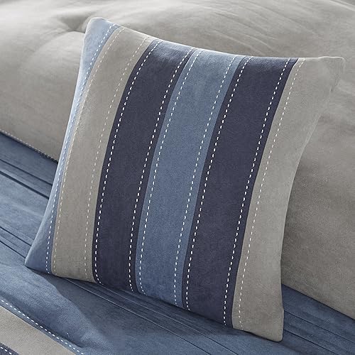 Miniatura 7 de Madison Park juego de edredón, diseño moderno y acogedor para todas las estaciones, falda de cama a juego, almohadas decorativas, tamaño queen (90 x