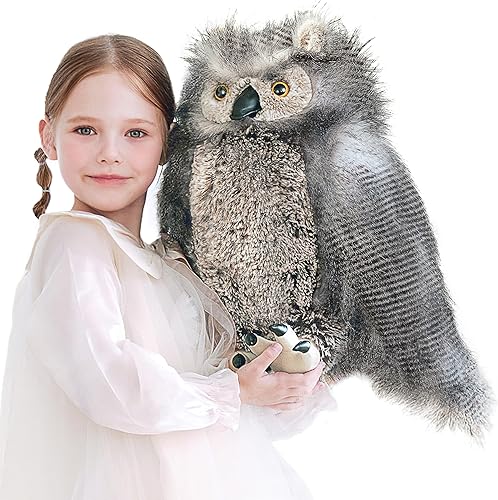 Miniatura 1 de IKASA Lifelike Giant Owl Stuffed Animal Plush Toy, 17 Inches Large Big Size Cute Soft Huge Plushie Toys for Kids Girls Boys Girlfriend Children