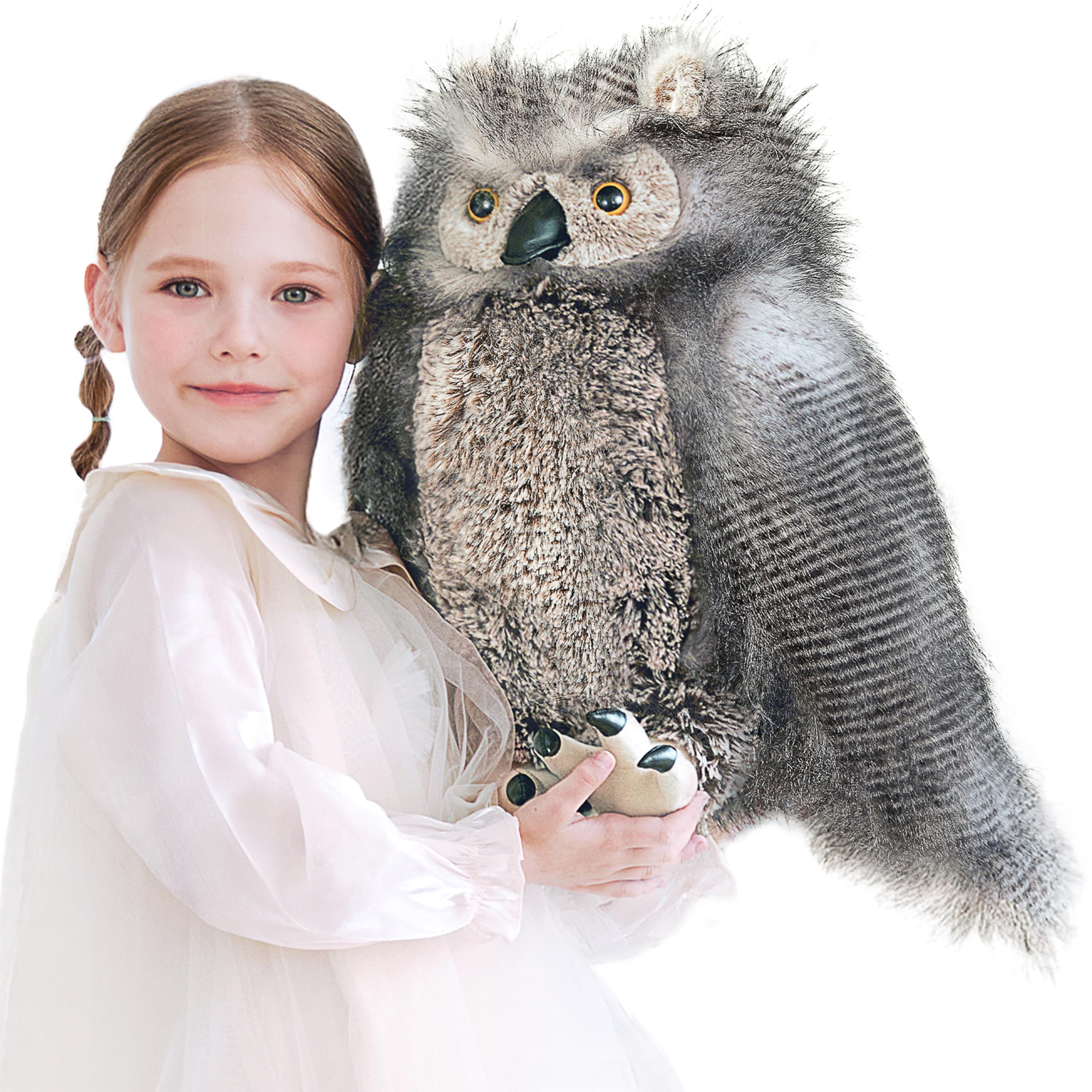 Amazon.co.jp: IKASA 本物そっくりの巨大なフクロウのぬいぐるみ 17