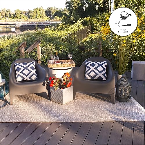 Miniatura 8 de Fab Habitat - Alfombra para exteriores - Reversible - Uso en interiores, resistente a las manchas, fácil de limpiar - Botellas de plástico