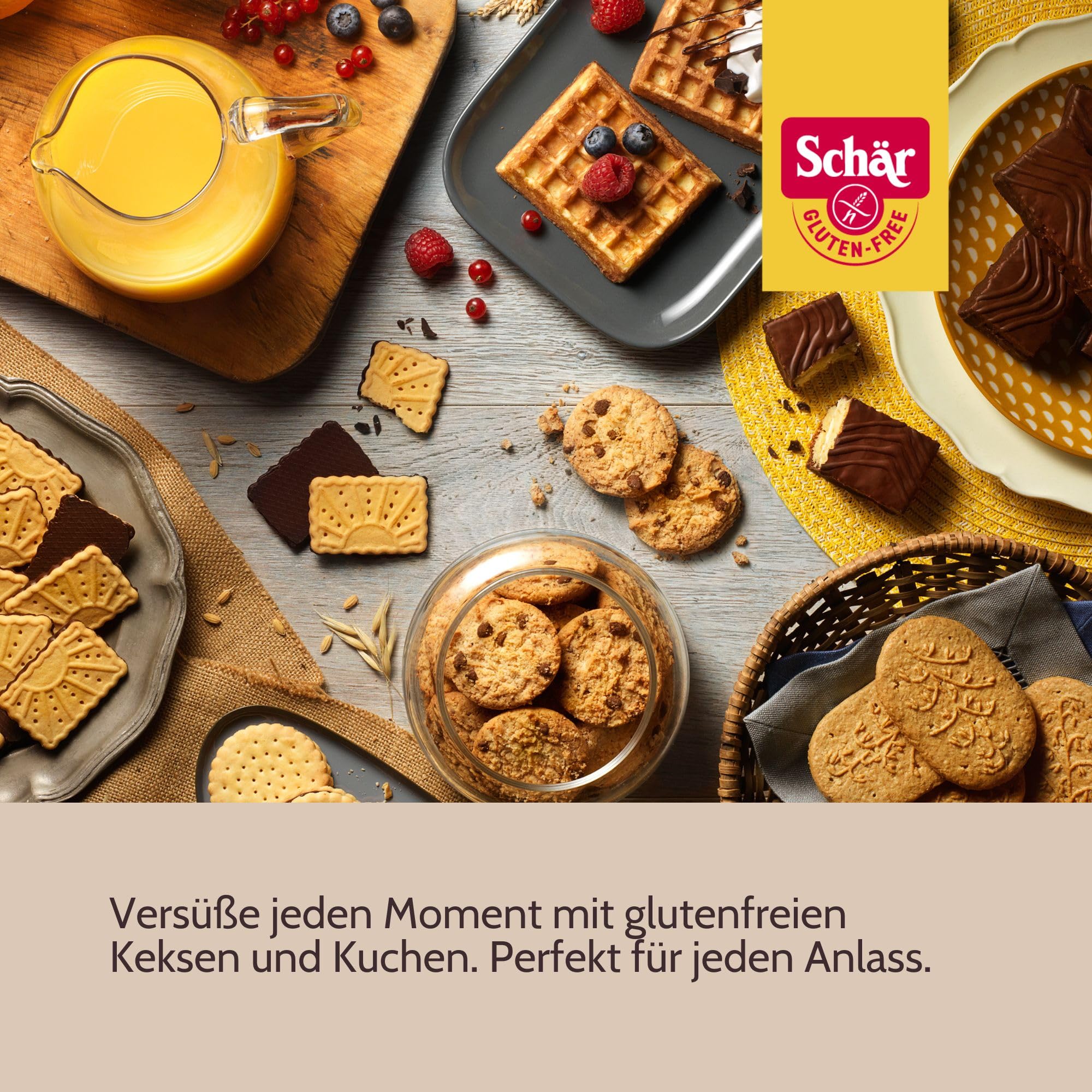 Schär Avena Haferkeks | 6 x 130g | Ballaststoffreiche, glutenfreie Haferkekse für bewussten Genuss | Frischer Knusper - Genuss | 6er Pack