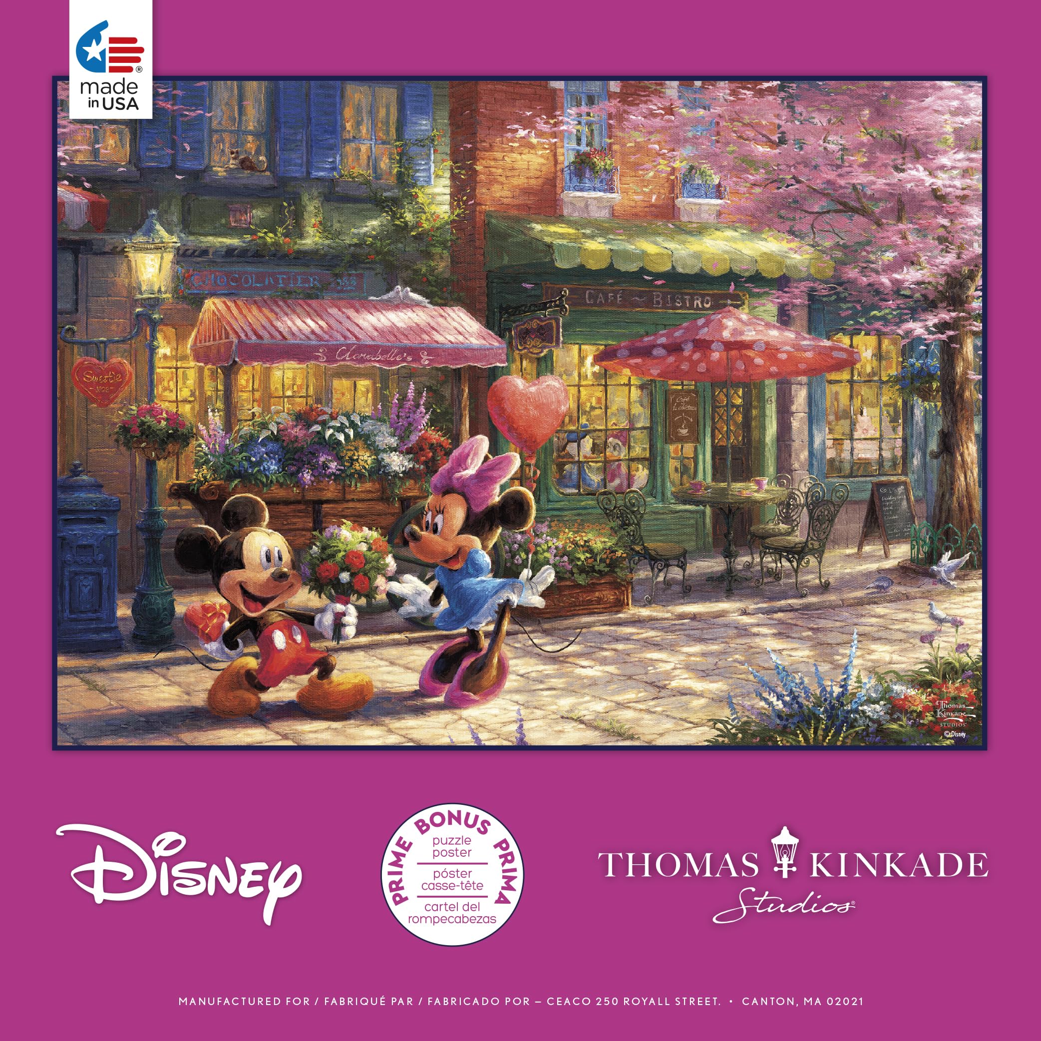 Ceaco - Thomas Kinkade - Disney - Mickey & Minnie Sweetheart Café - Puzzle mit 1000 Teilen