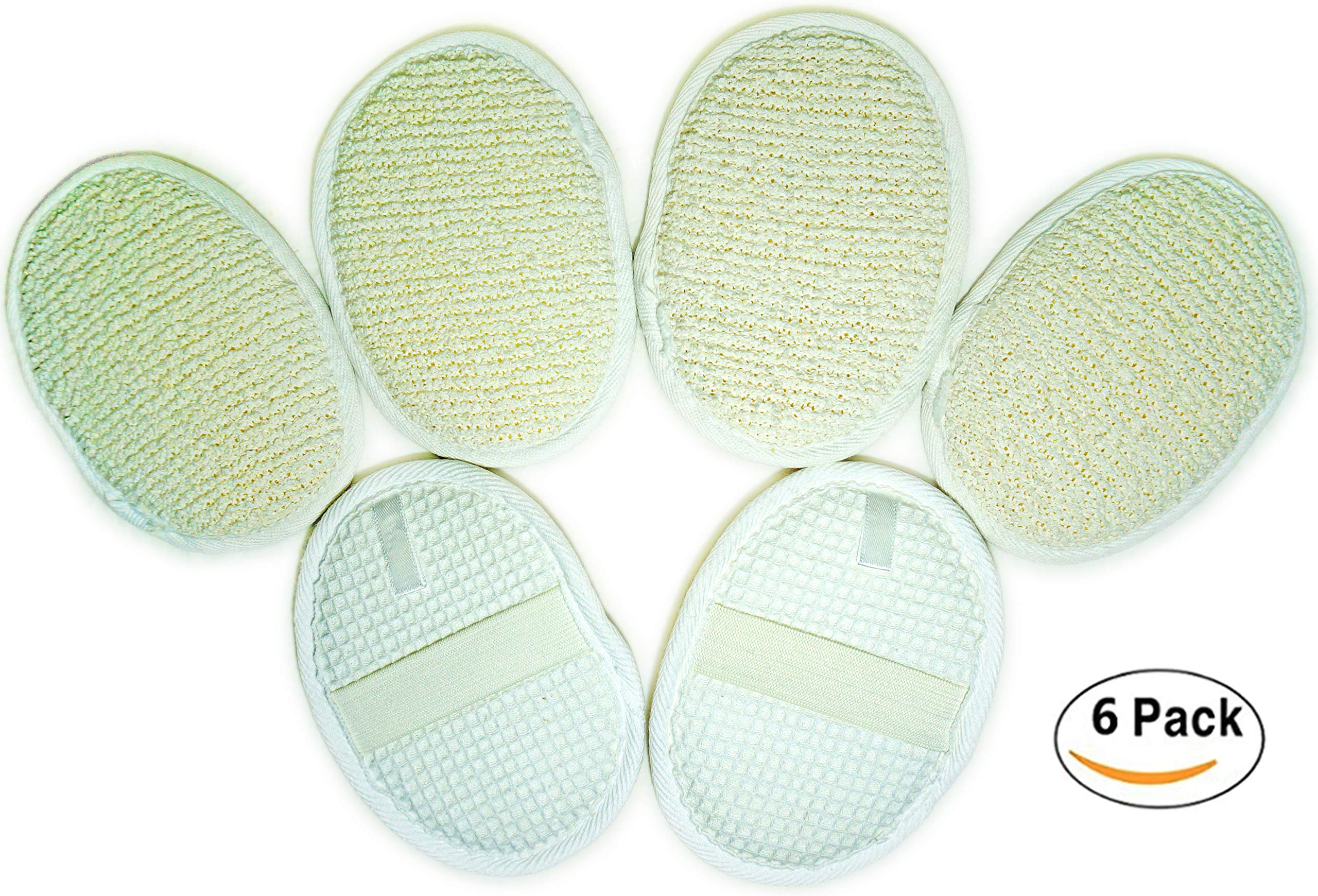 Tang Karrey Peeling-Pads Aus Baumwoll-Frottee - Sanfte Waschlappen Für Gesicht & Körper (6 Stück, Ca. 16x11 Cm)