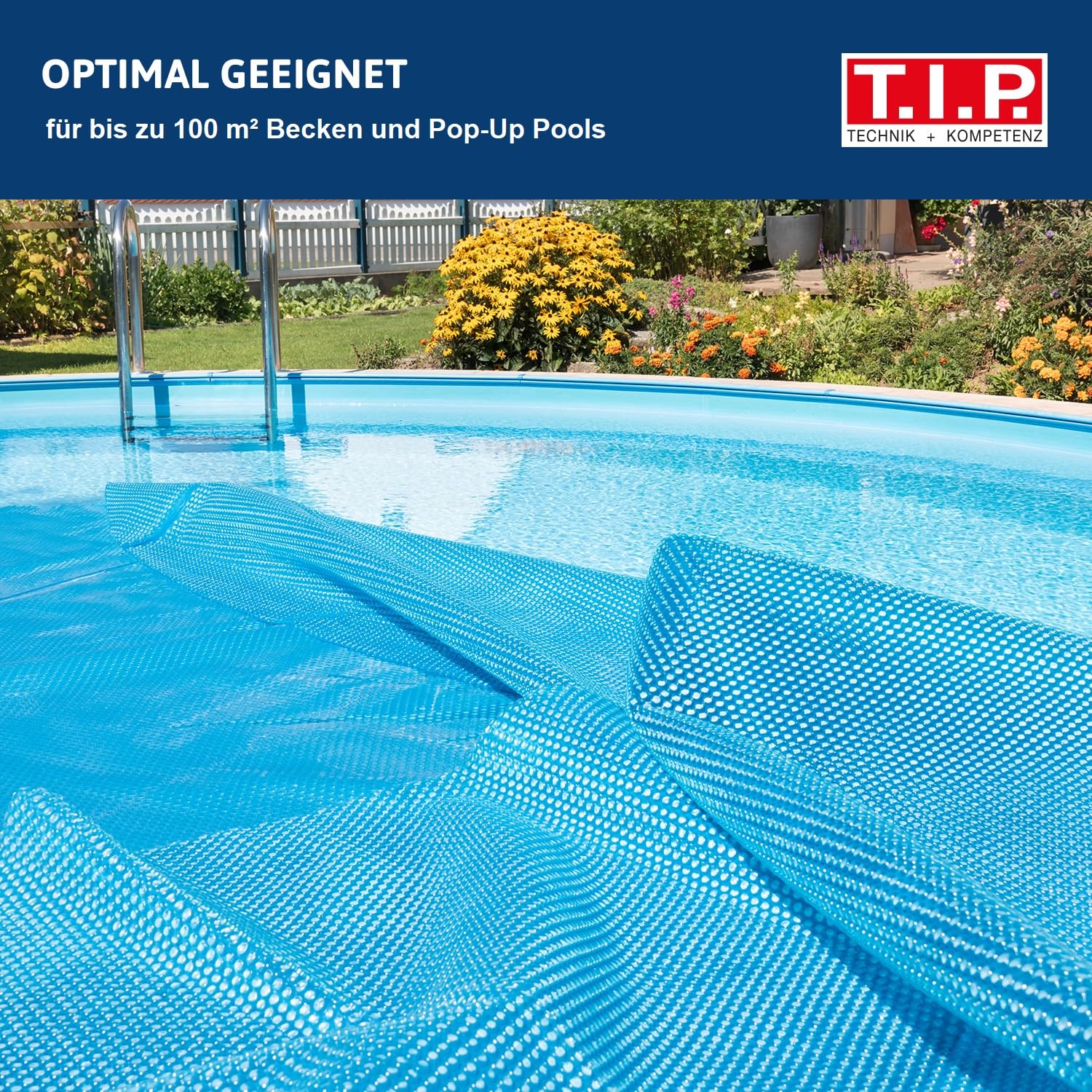 T.I.P. Robot de Piscina (100 m³ de tamaño de Cuenca, 18.000 l/h, caudal de caudal, Limpieza de Suelos, Limpieza de Paredes, línea de Agua, chorros de Agua, Independiente, Totalmente automático, Modos