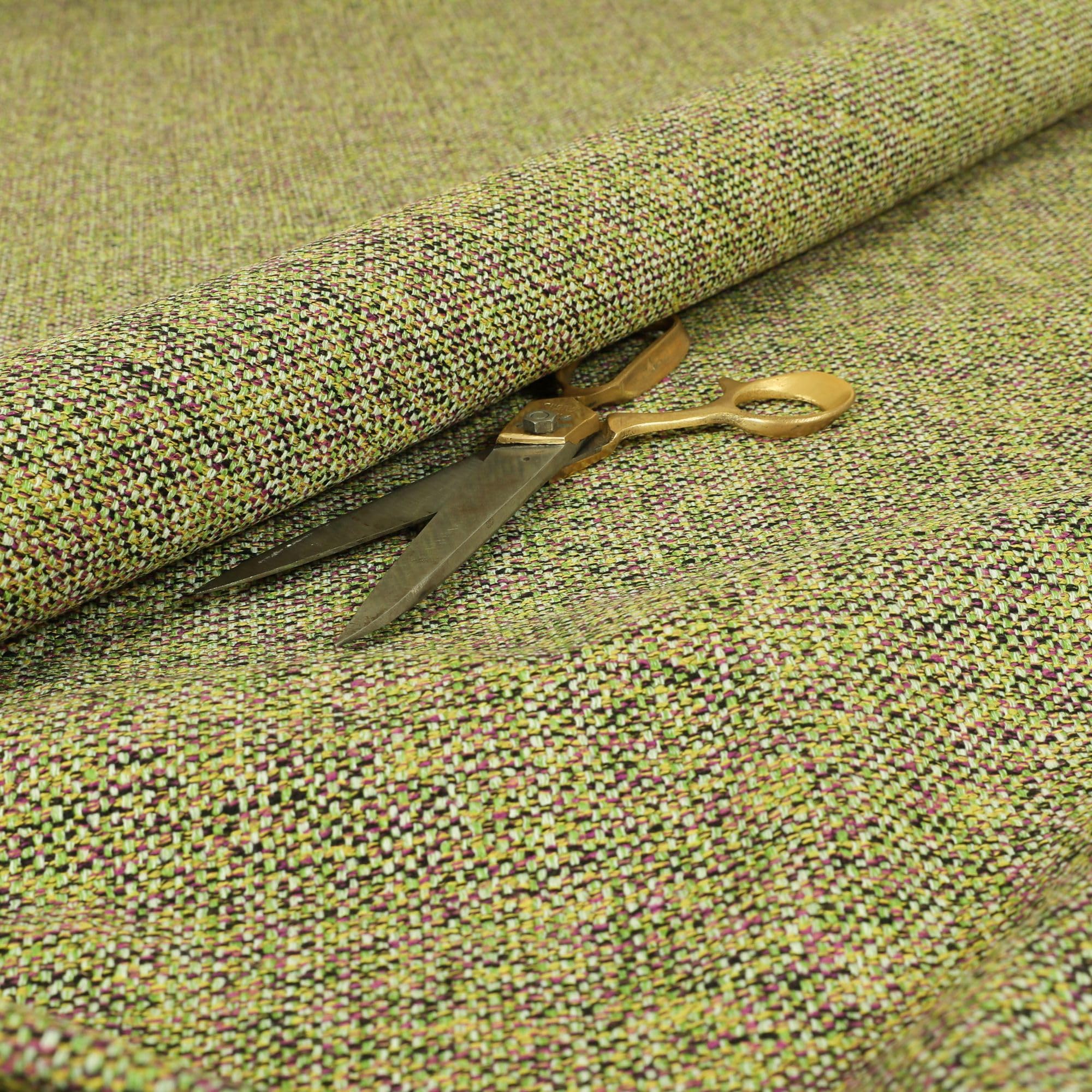 Redbrick Mill Fabrics Green Unique Textured Basket Weave Heavyweight Quality Furnishing Upholstery Fabric (, 10Cm X 8Cm Sample)