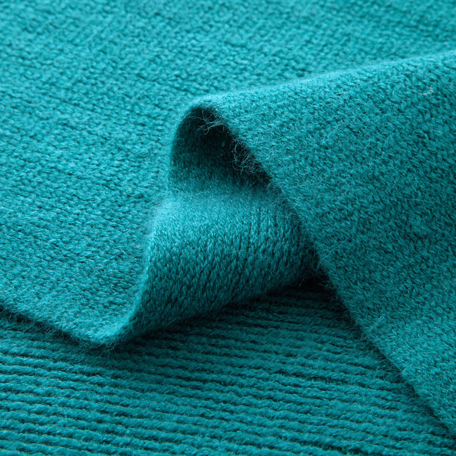 Vonty Coperta lavorata a maglia con nappe, 127 x 152 cm, coperta in maglia super morbida, decorativa per divano, letto